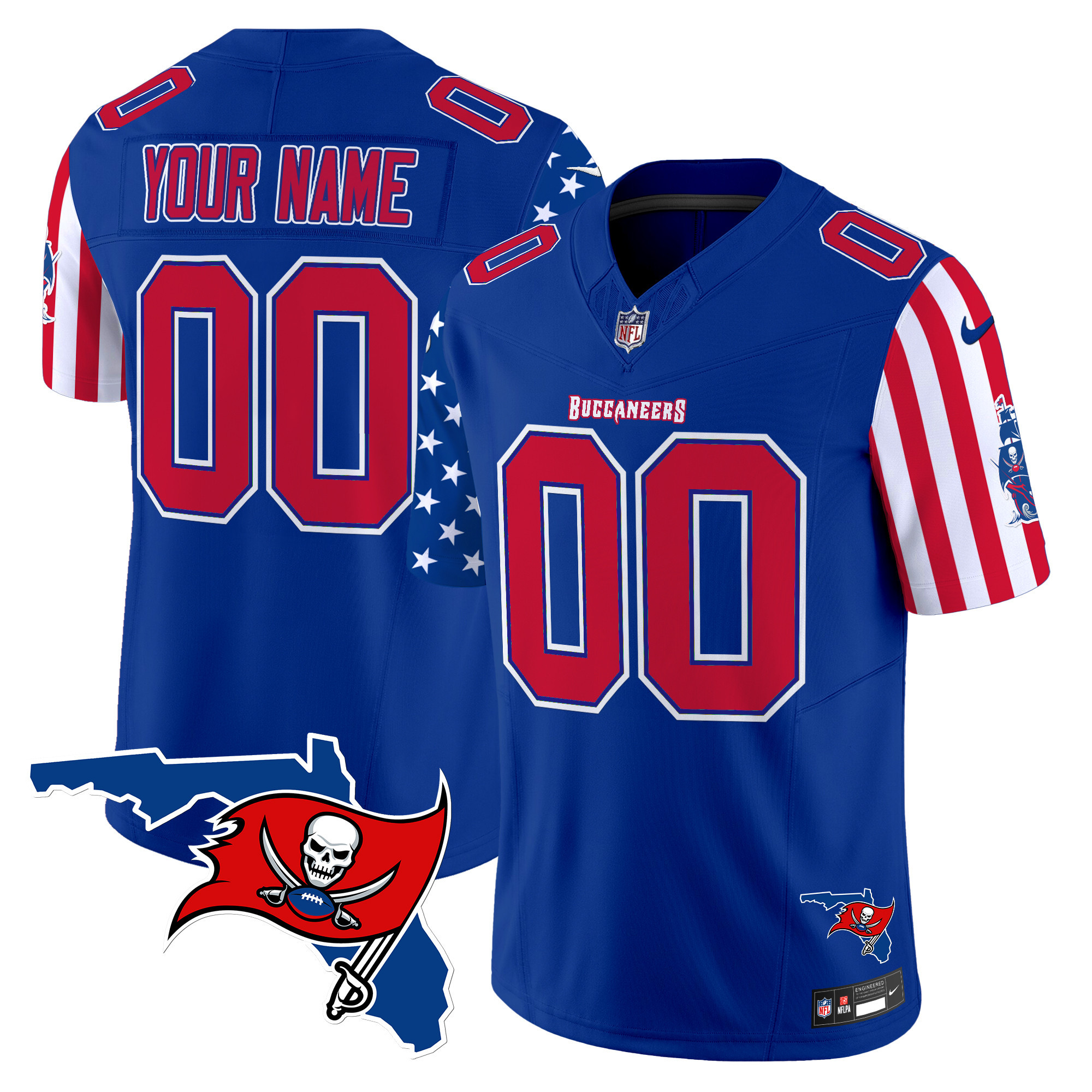 Buccaneers 2025 Independence Day Vapor Premier Limited Custom Jersey - All Stitched - Image 3