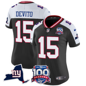 Women's New York Giants 100th Season & State Patch Vapor Limited Jersey - All Stitched