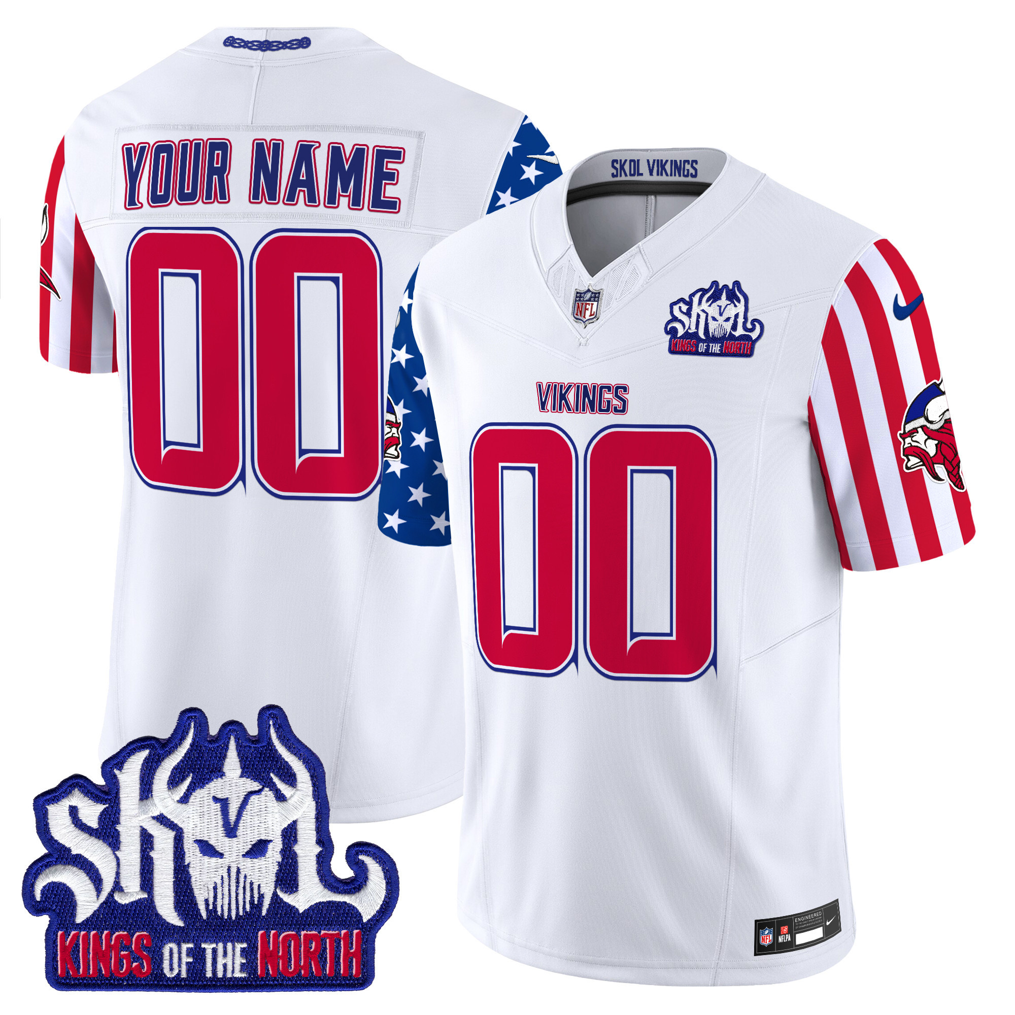 Minnesota Vikings American Style Vapor Limited Custom Jersey - All Stitched