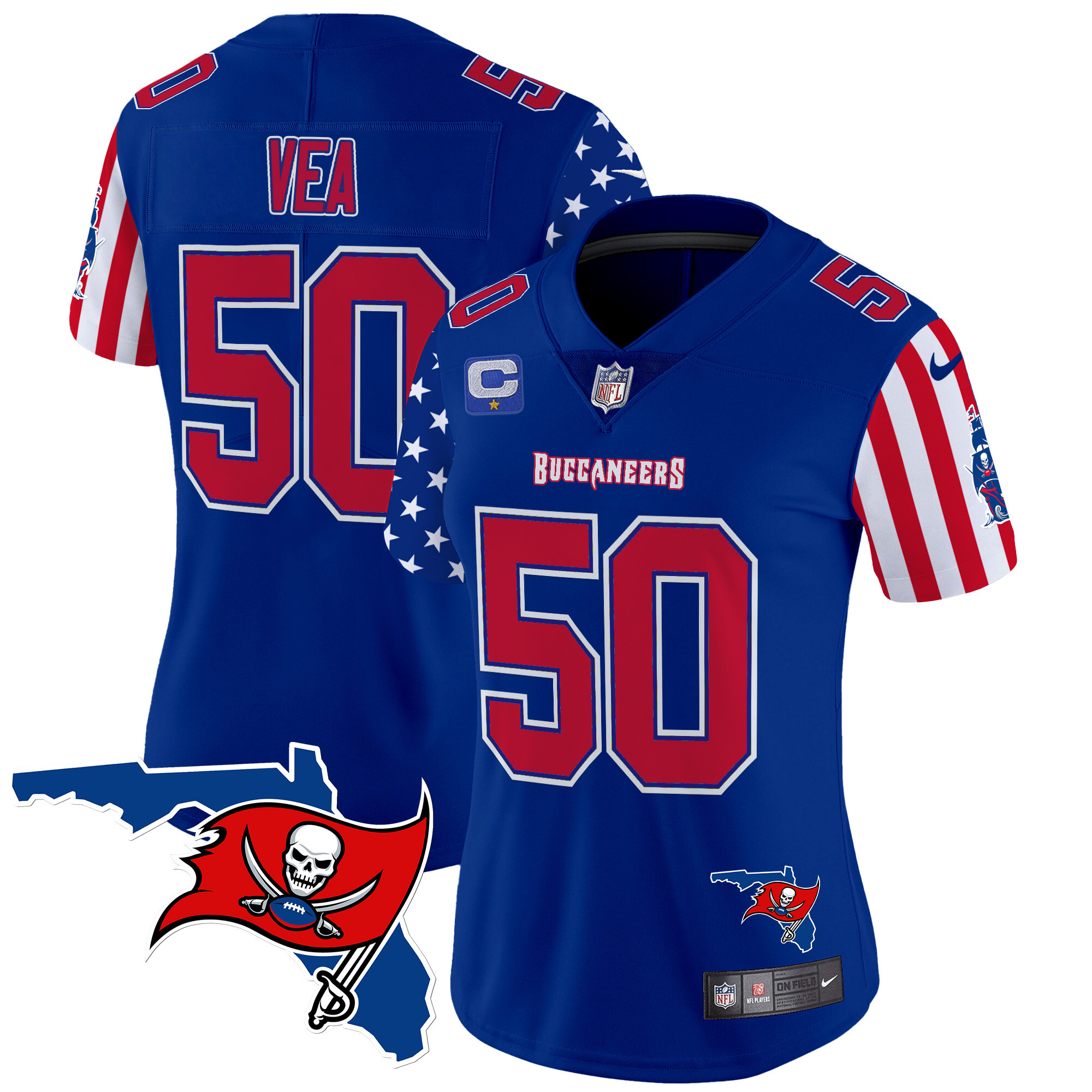 Women's Buccaneers 2025 Independence Day Vapor Premier Limited Jersey - All Stitched - Image 21