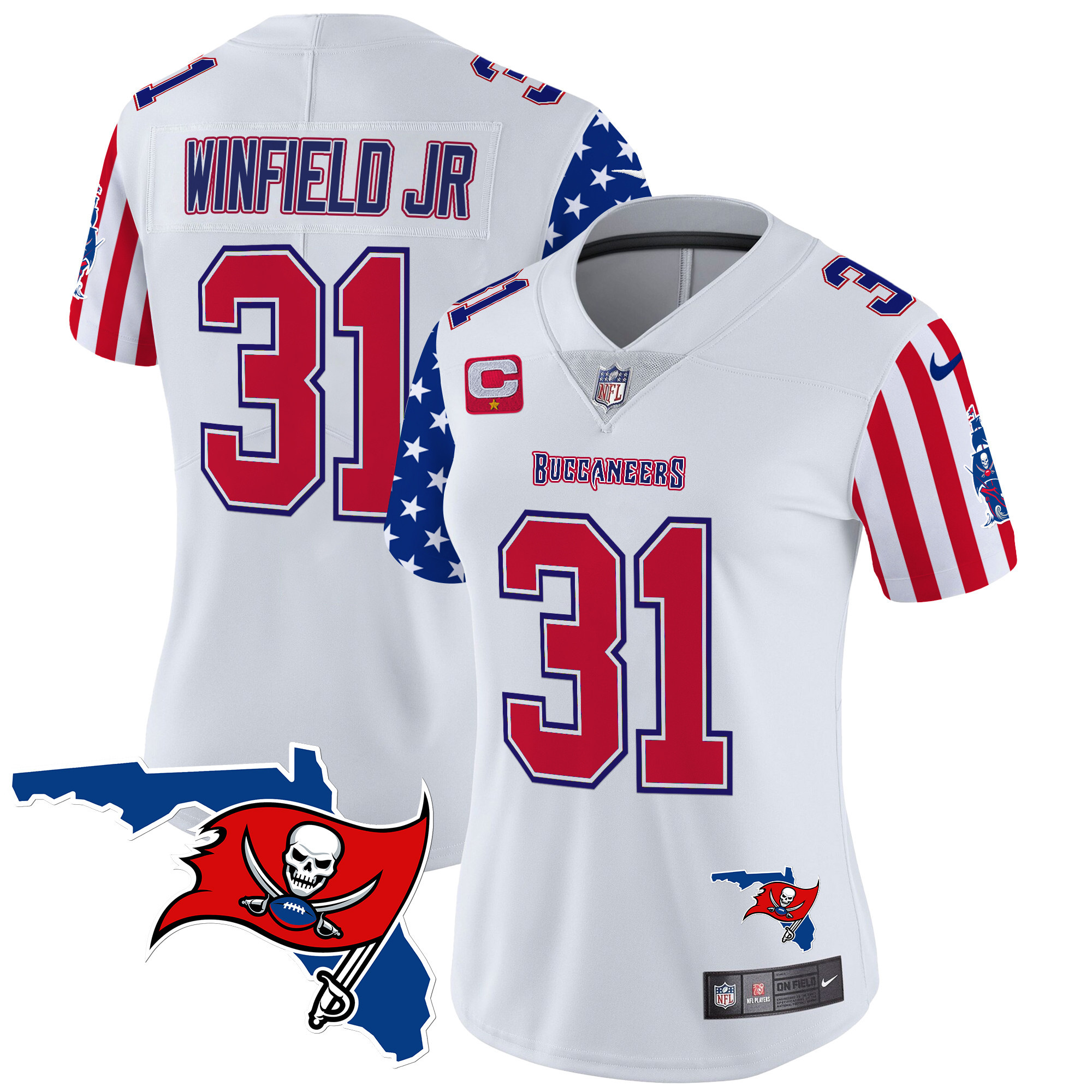 Women's Buccaneers 2025 Independence Day Vapor Premier Limited Jersey - All Stitched - Image 6