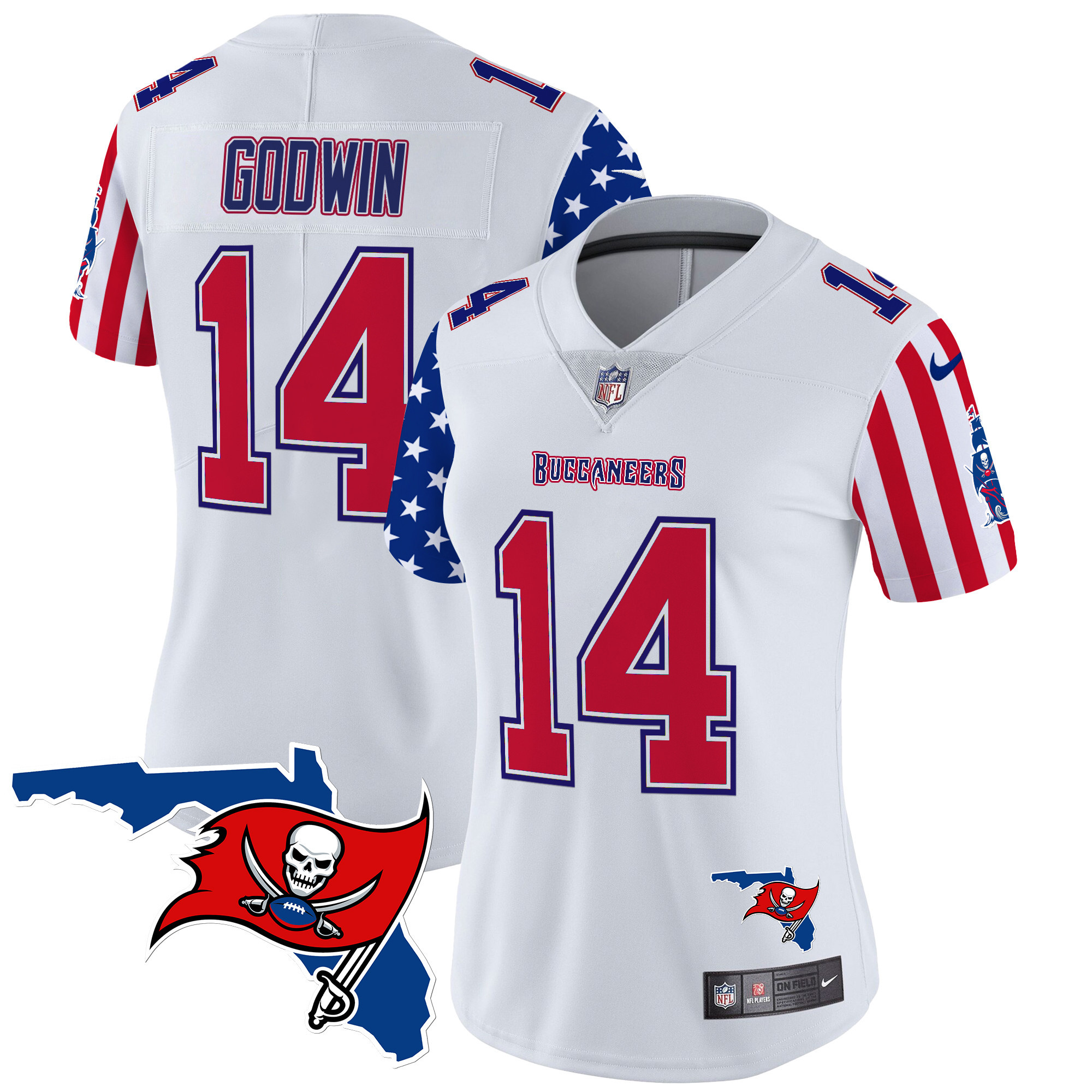 Women's Buccaneers 2025 Independence Day Vapor Premier Limited Jersey - All Stitched - Image 3