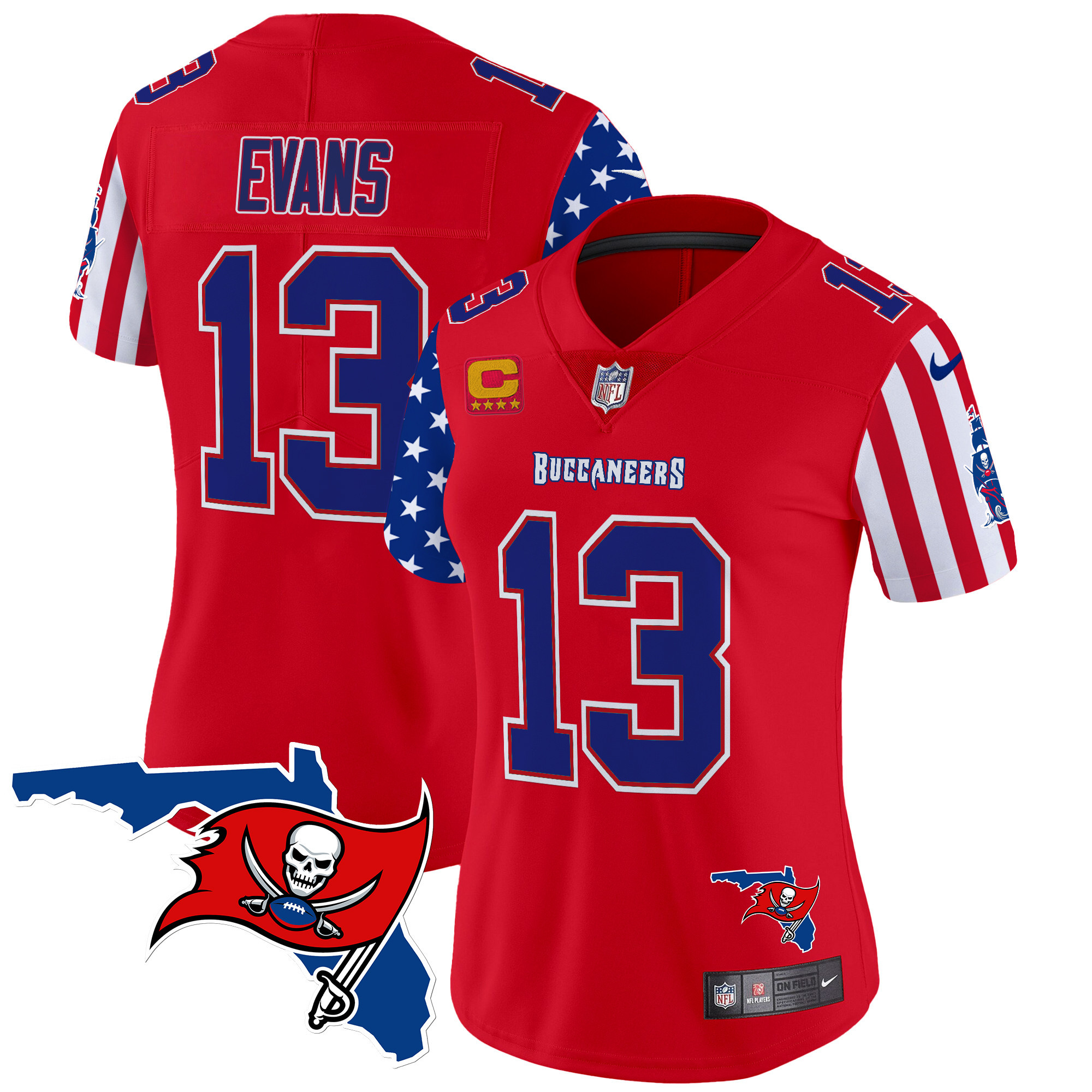 Women's Buccaneers 2025 Independence Day Vapor Premier Limited Jersey - All Stitched - Image 10