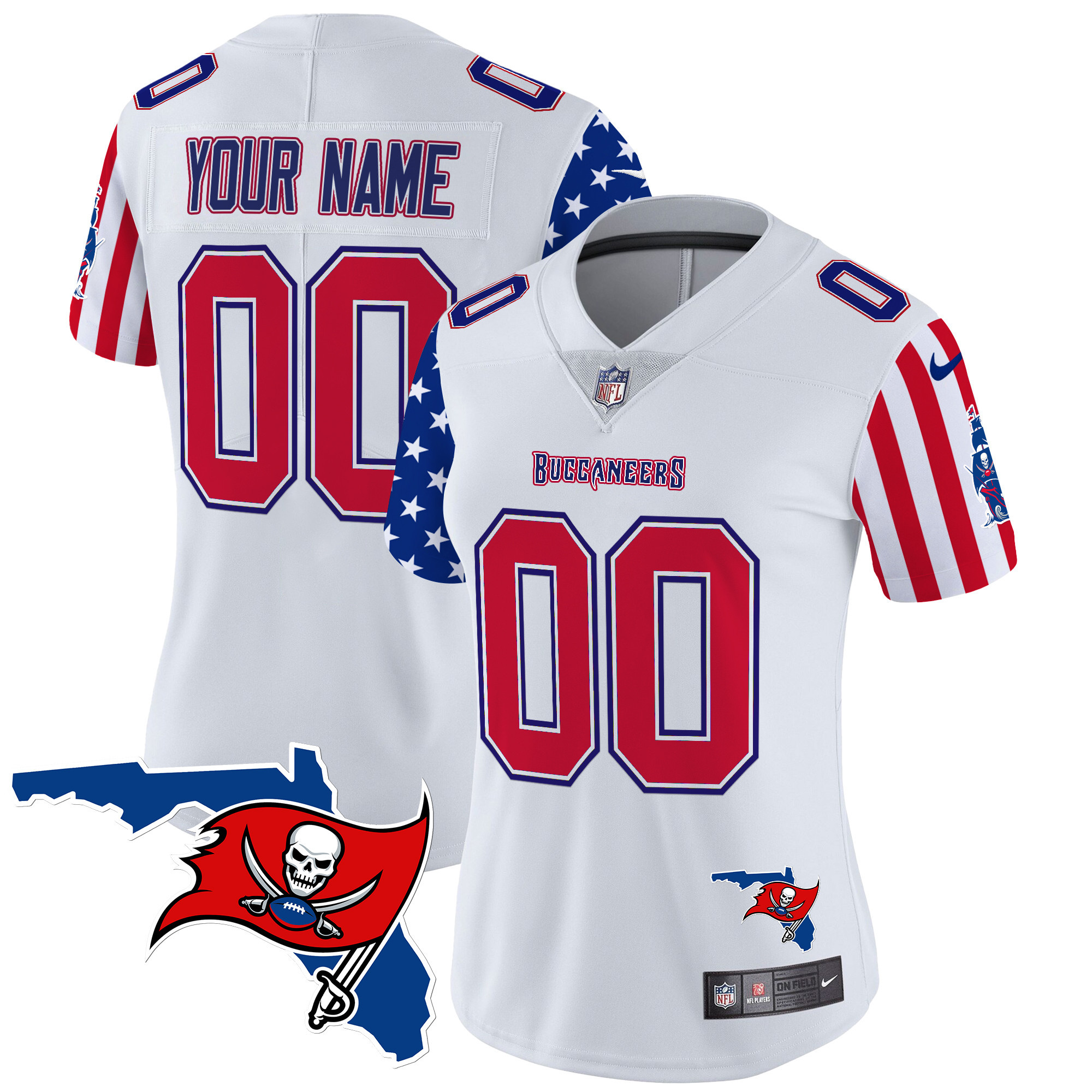 Buccaneers 2025 Independence Day Vapor Premier Limited Custom Jersey - All Stitched - Image 4