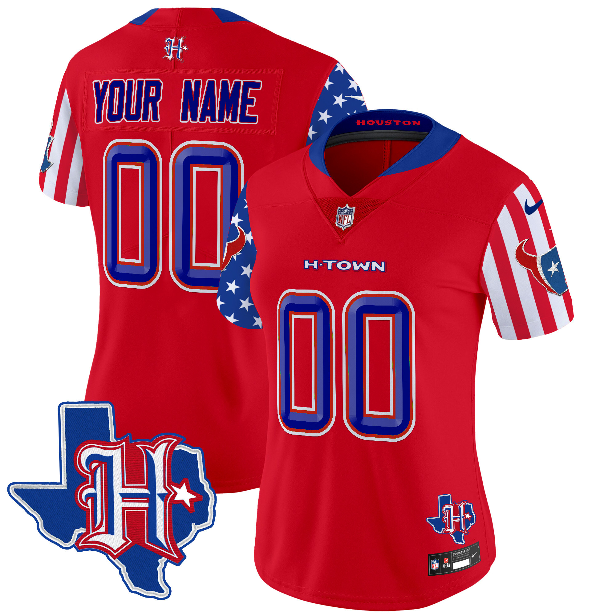 Houston Texans American Style Vapor Limited Custom Jersey - All Stitched - Image 5