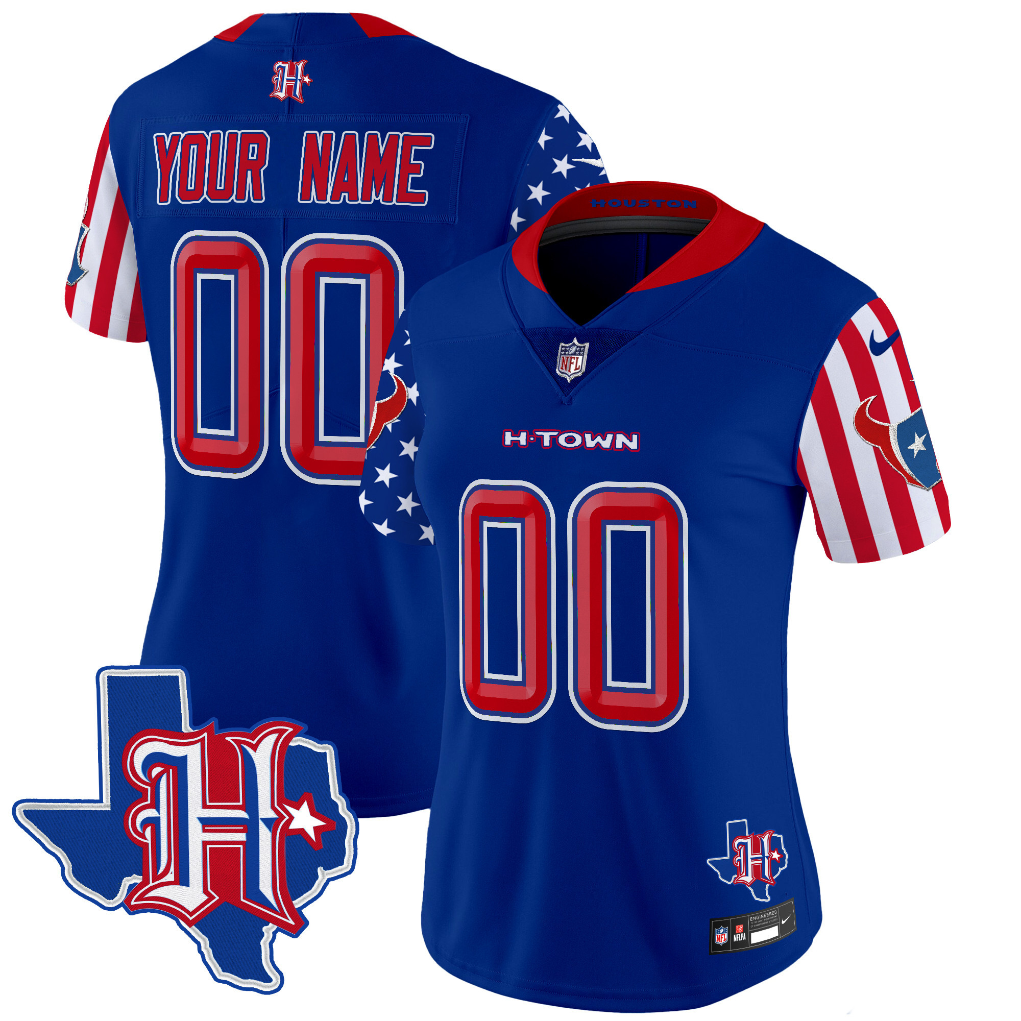 Houston Texans American Style Vapor Limited Custom Jersey - All Stitched - Image 6