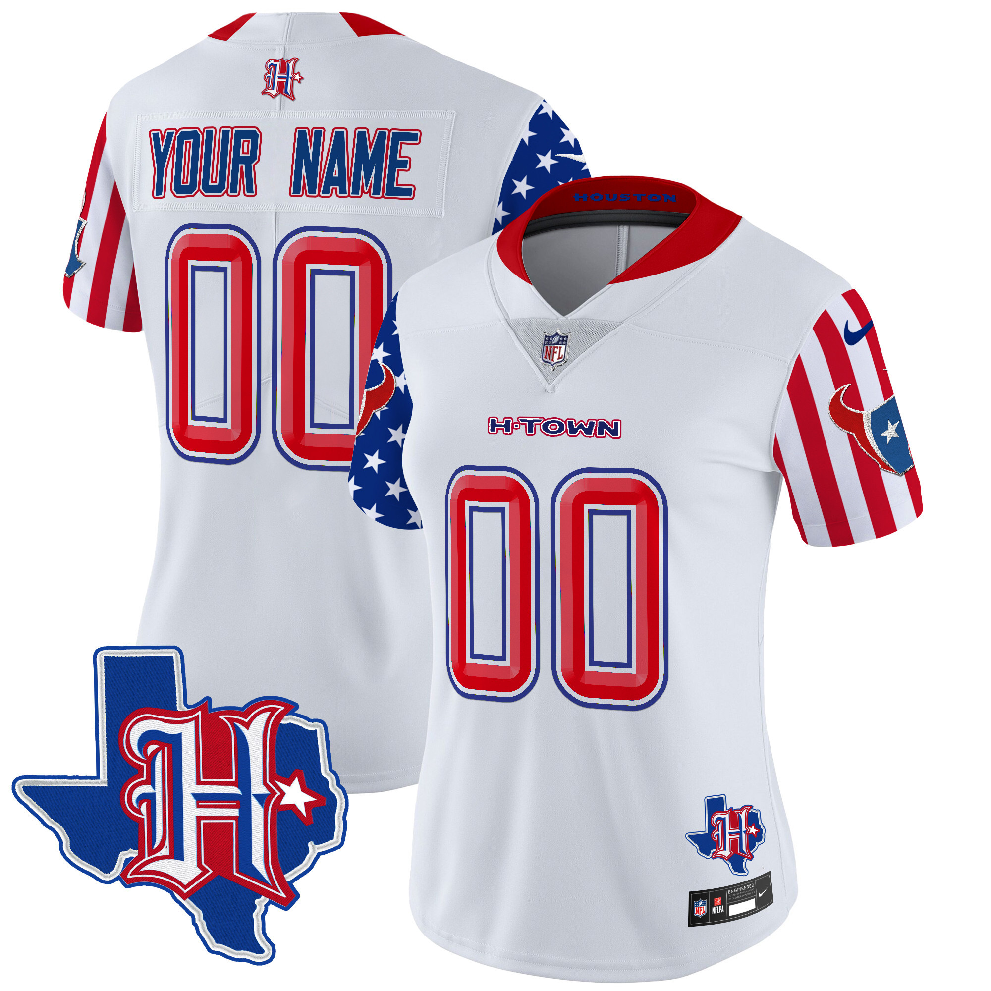 Houston Texans American Style Vapor Limited Custom Jersey - All Stitched - Image 4