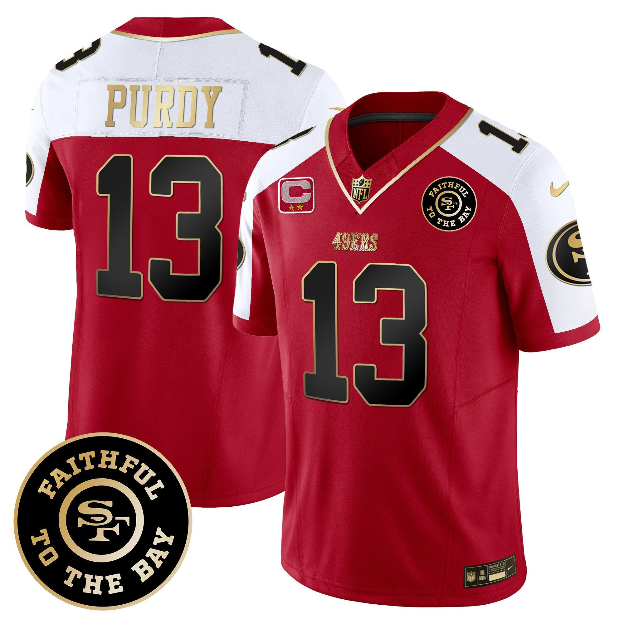 Men's 49ers Faithful To The Bay Patch Vapor Limited Jersey - All Stitched - Image 38