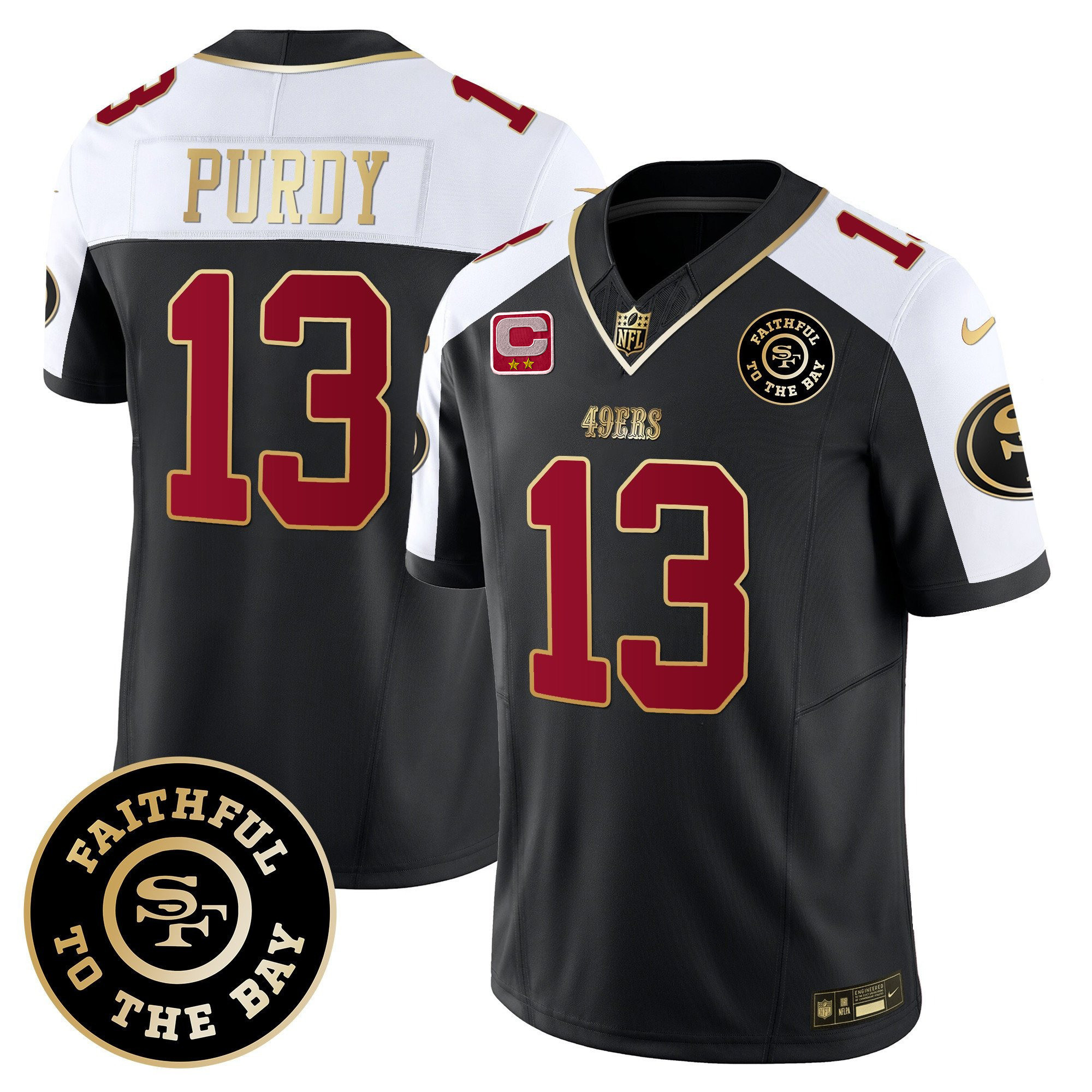 Men's 49ers Faithful To The Bay Patch Vapor Limited Jersey - All Stitched - Image 2