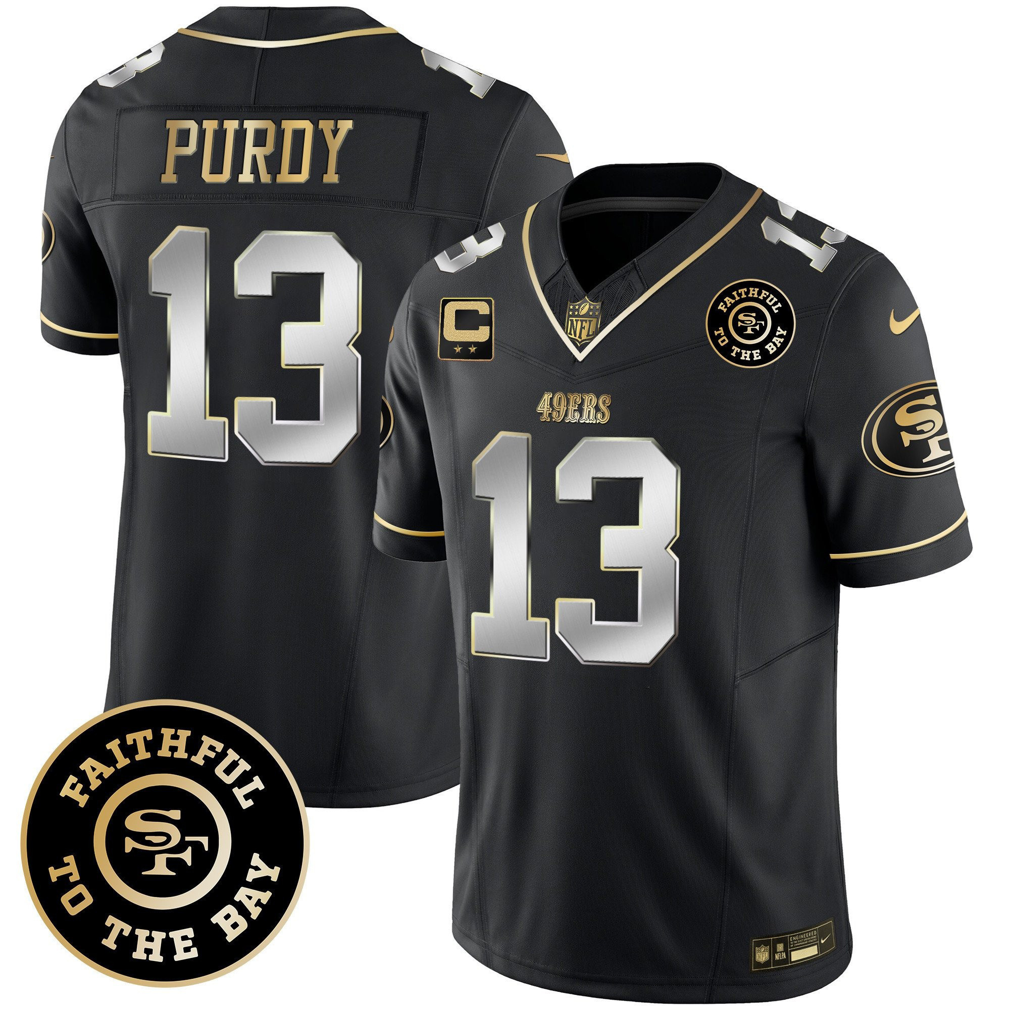 Men's 49ers Faithful To The Bay Patch Vapor Limited Jersey - All Stitched - Image 29