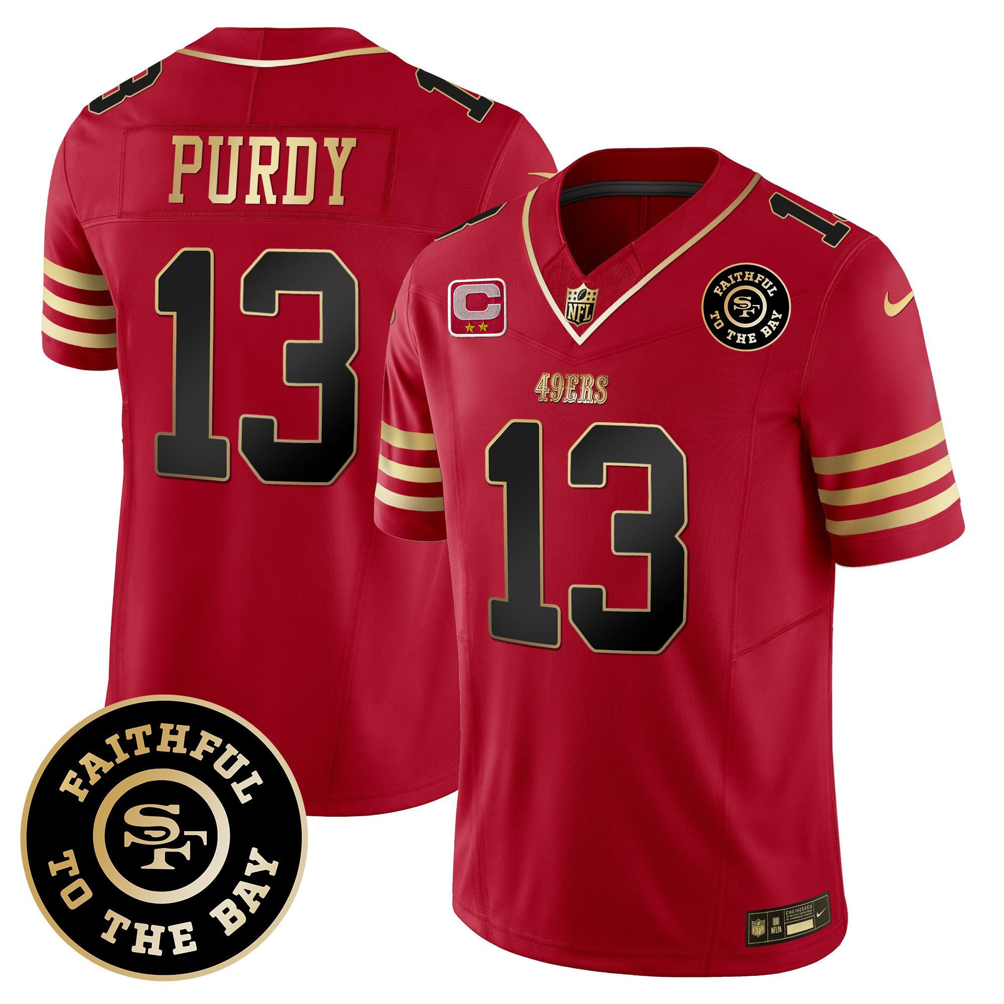 Men's 49ers Faithful To The Bay Patch Vapor Limited Jersey - All Stitched - Image 11