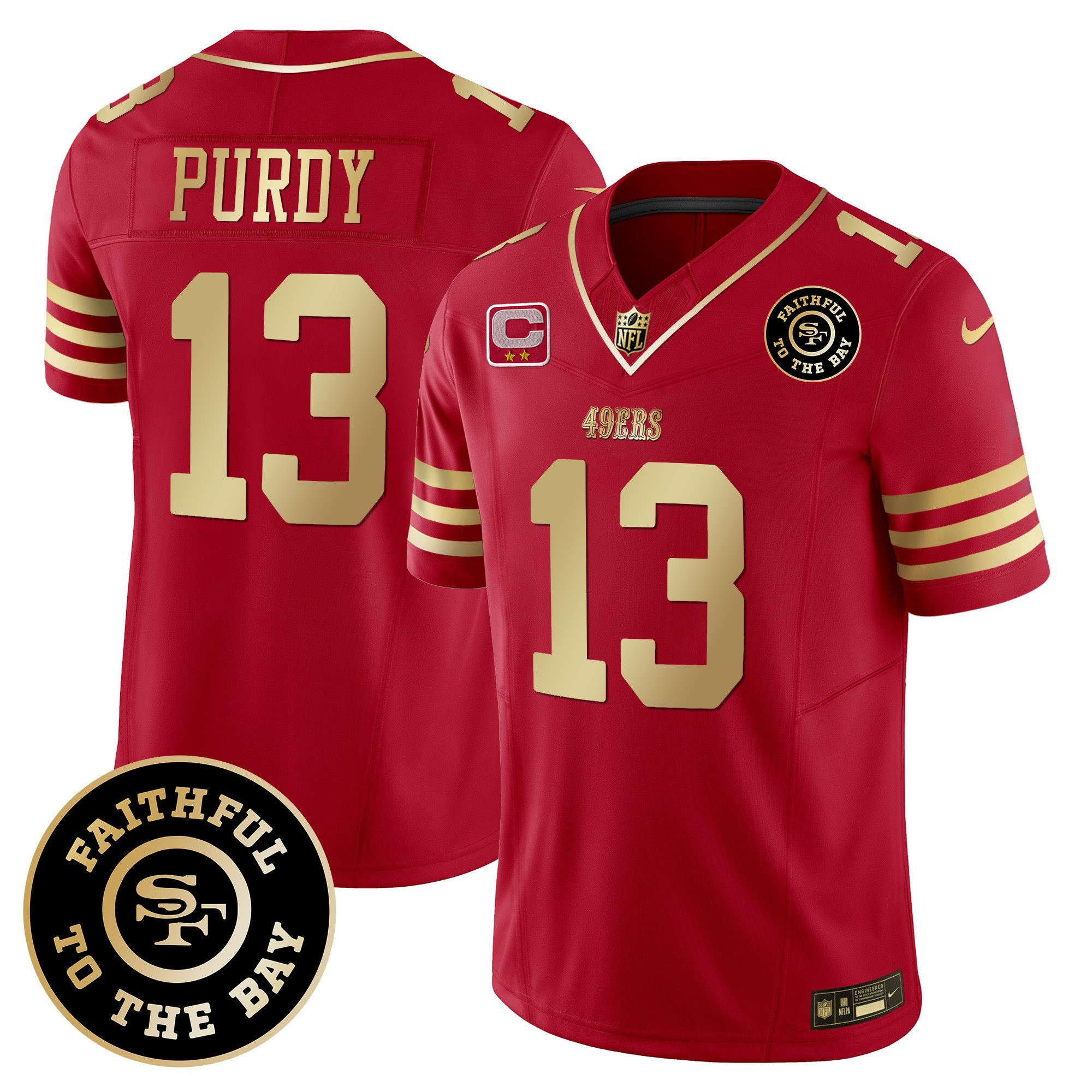 Men's 49ers Faithful To The Bay Patch Vapor Limited Jersey - All Stitched - Image 47