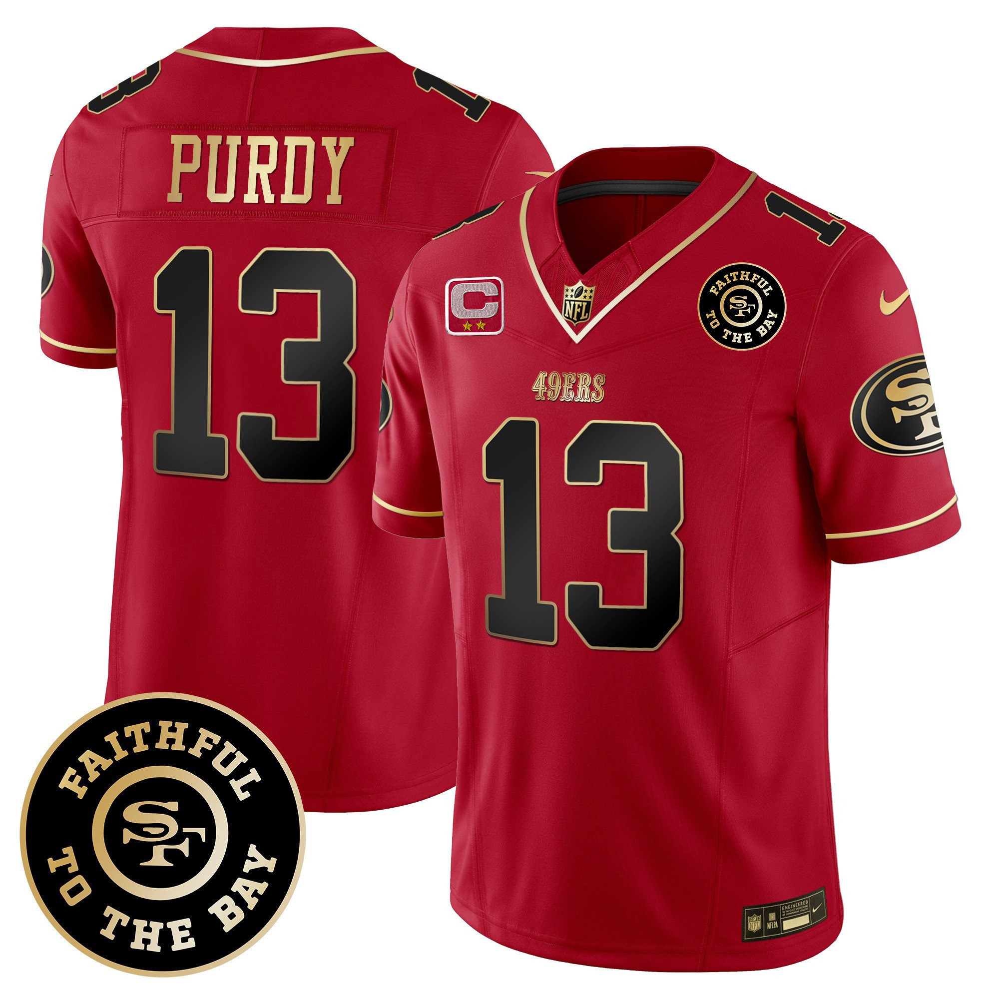 Men's 49ers Faithful To The Bay Patch Vapor Limited Jersey - All Stitched - Image 20