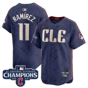 Men's Cleveland Guardians 2024 AL Central Division Champions Vapor Premier Limited Jersey - All Stitched