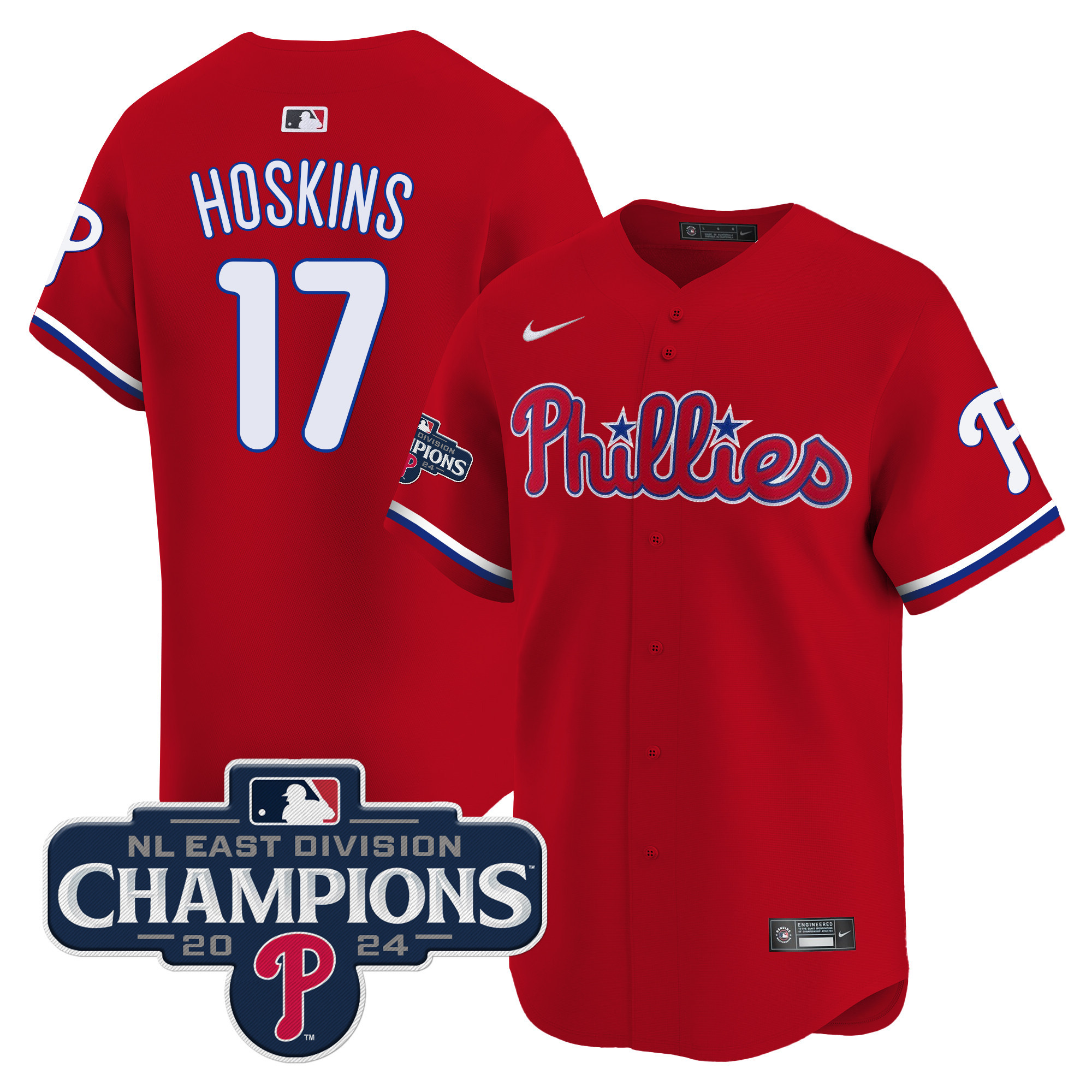 Men's Phillies 2024 NL East Division Champions Gold Vapor Premier Limited Jersey - All Stitched - Image 21