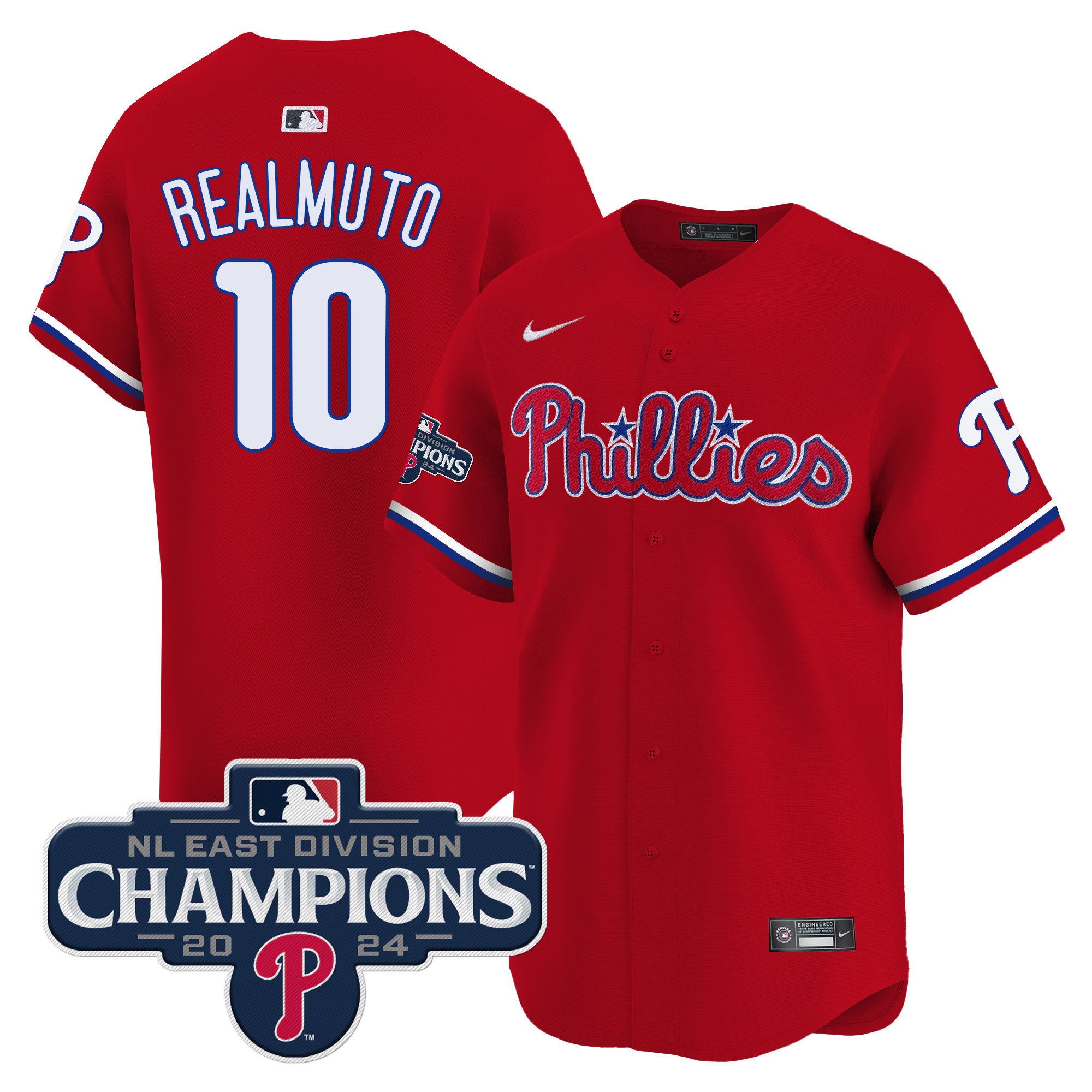 Men's Phillies 2024 NL East Division Champions Gold Vapor Premier Limited Jersey - All Stitched - Image 25