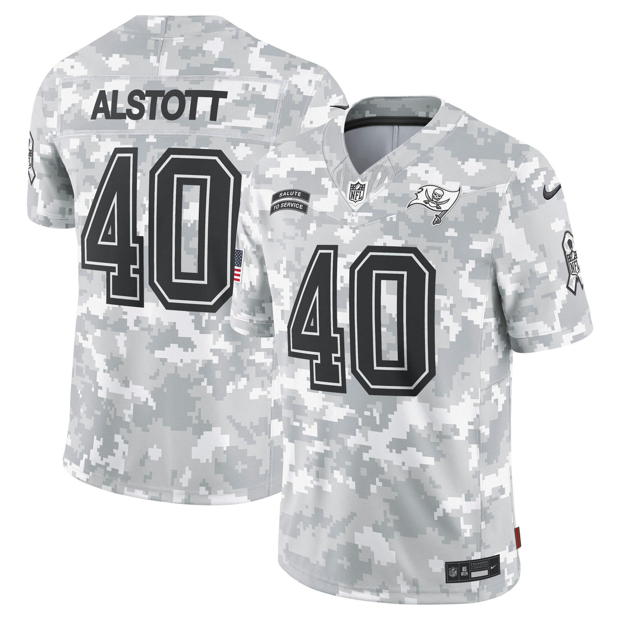 Mike Alstott Tampa Bay Buccaneers 2024 Salute to Service Vapor Limited Jersey - Arctic Camo - All Stitched