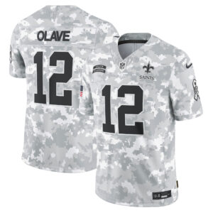 Chris Olave New Orleans Saints 2024 Salute to Service Vapor Limited Jersey - Arctic Camo - All Stitched