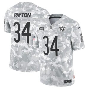 Walter Payton Chicago Bears 2024 Salute to Service Vapor Limited Jersey - Arctic Camo - All Stitched