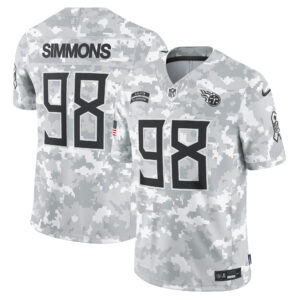 Jeffery Simmons Tennessee Titans 2024 Salute to Service Vapor Limited Jersey - Arctic Camo - All Stitched