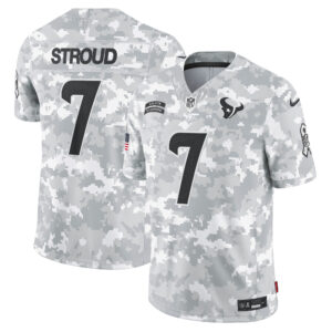 C.J. Stroud Houston Texans 2024 Salute to Service Vapor Limited Jersey - Arctic Camo - All Stitched
