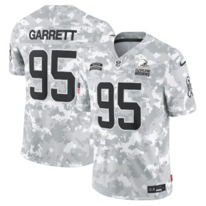 Myles Garrett Cleveland Browns 2024 Salute to Service Vapor Limited Jersey - Arctic Camo - All Stitched