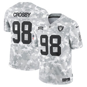 Las Vegas Raiders 2024 Salute to Service Vapor Limited Jersey - Arctic Camo - All Stitched