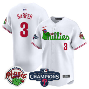 Men's Phillies Phanatic 2024 NL East Division Champions Vapor Premier Limited Jersey V2 - All Stitched