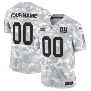 New York Giants 2024 Salute to Service Vapor Limited Custom Jersey - Arctic Camo - All Stitched