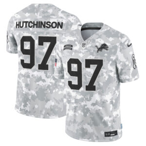 Detroit Lions 2024 Salute to Service Vapor Limited Jersey - Arctic Camo - All Stitched