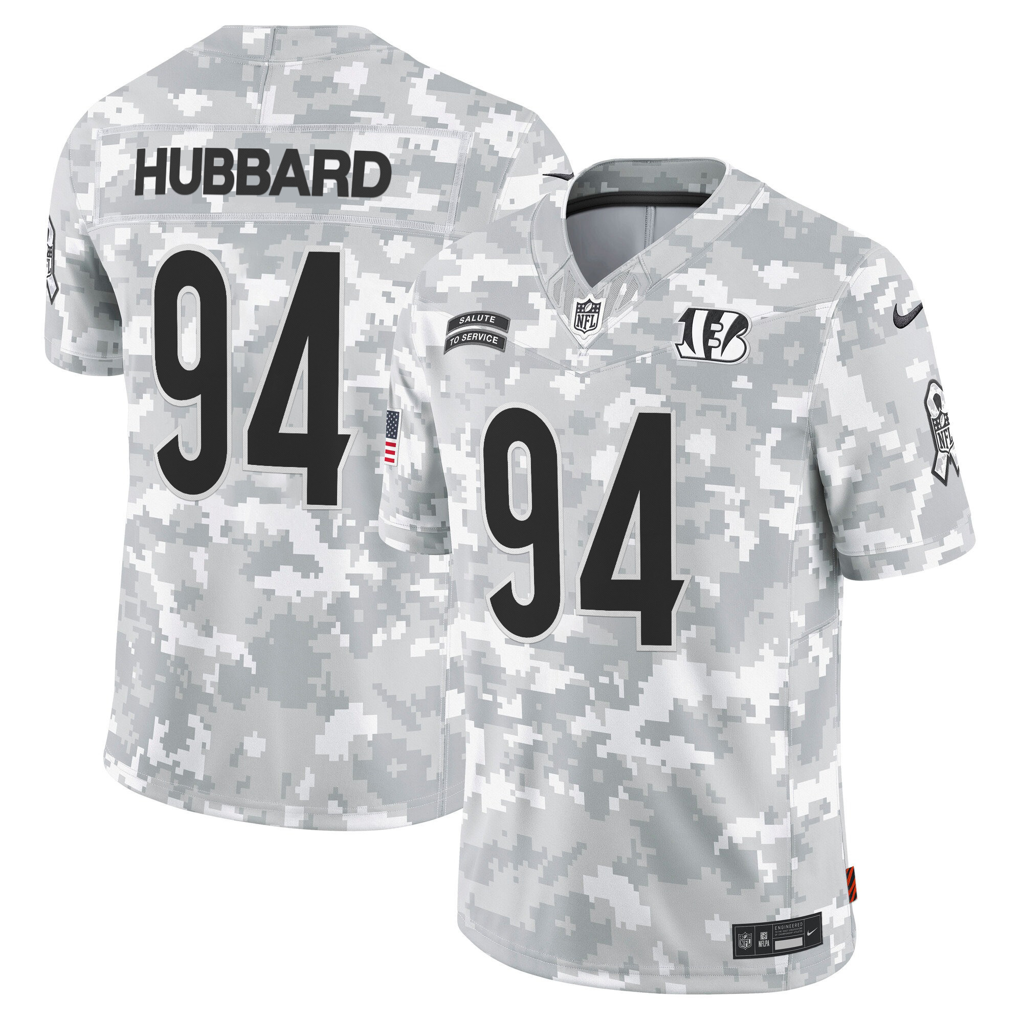 Cincinnati Bengals 2024 Salute to Service Vapor Limited Jersey - Arctic Camo - All Stitched - Image 3