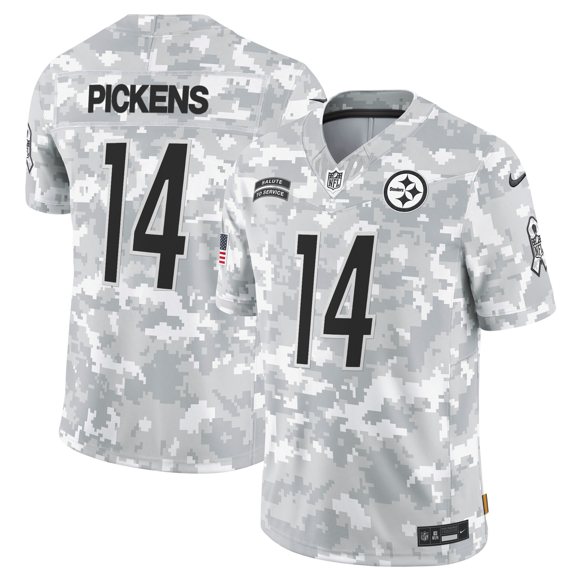 Steelers 2024 Salute to Service Vapor Limited Jersey - Arctic Camo - All Stitched - Image 5