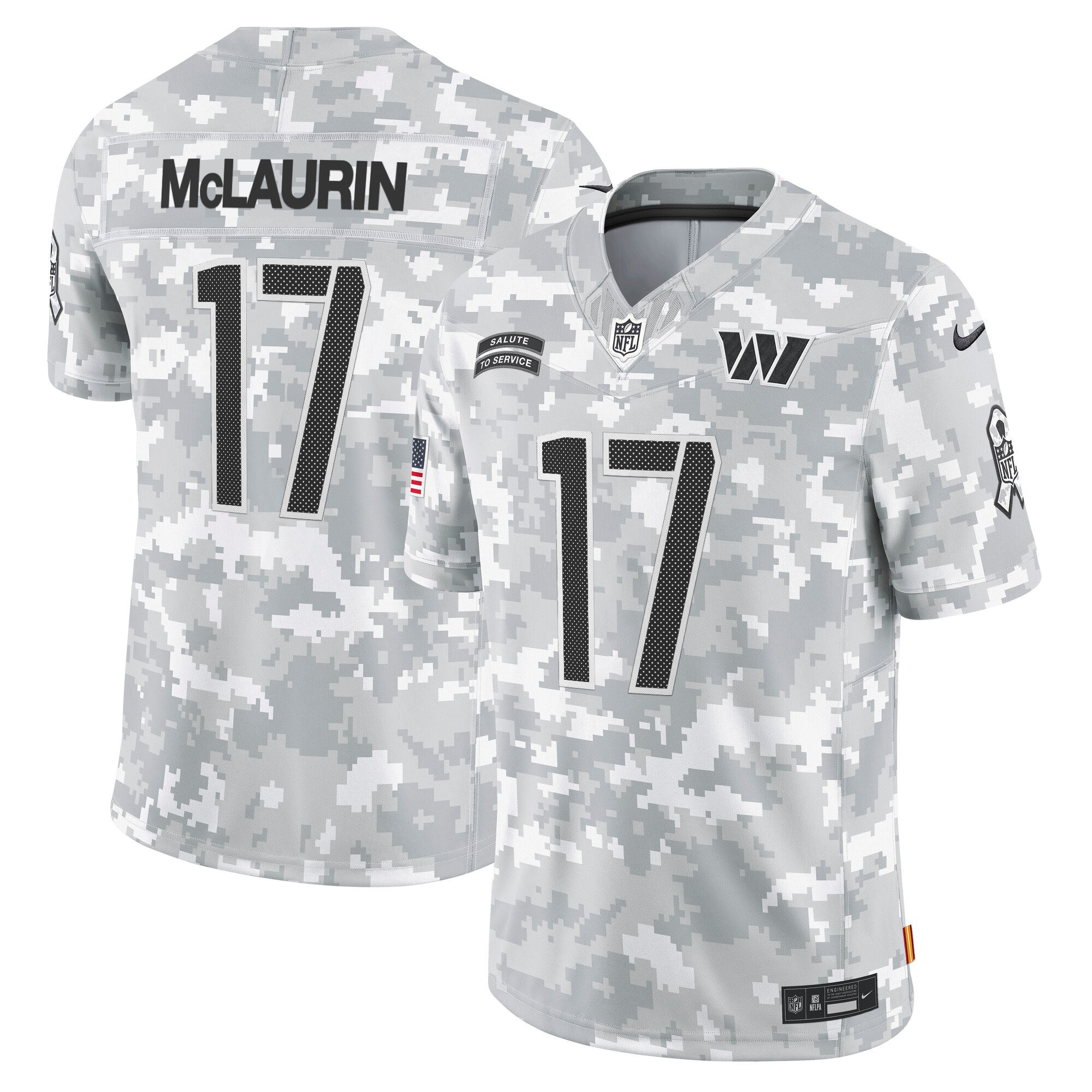 Washington Commanders 2024 Salute to Service Vapor Limited Jersey - Arctic Camo - All Stitched
