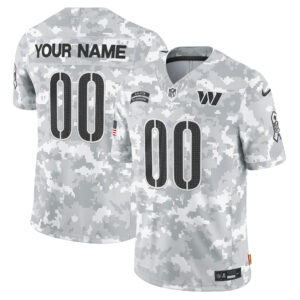 Washington Commanders 2024 Salute to Service Vapor Limited Custom Jersey - Arctic Camo - All Stitched