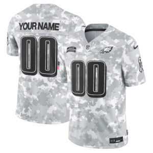 Philadelphia Eagles 2024 Salute to Service Vapor Limited Custom Jersey - All Stitched