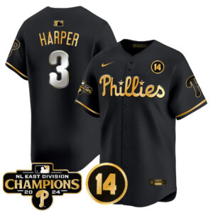 Men's Phillies 2024 NL East Division Champions & Pete Rose Patch Vapor Premier Limited Jersey - All Stitched