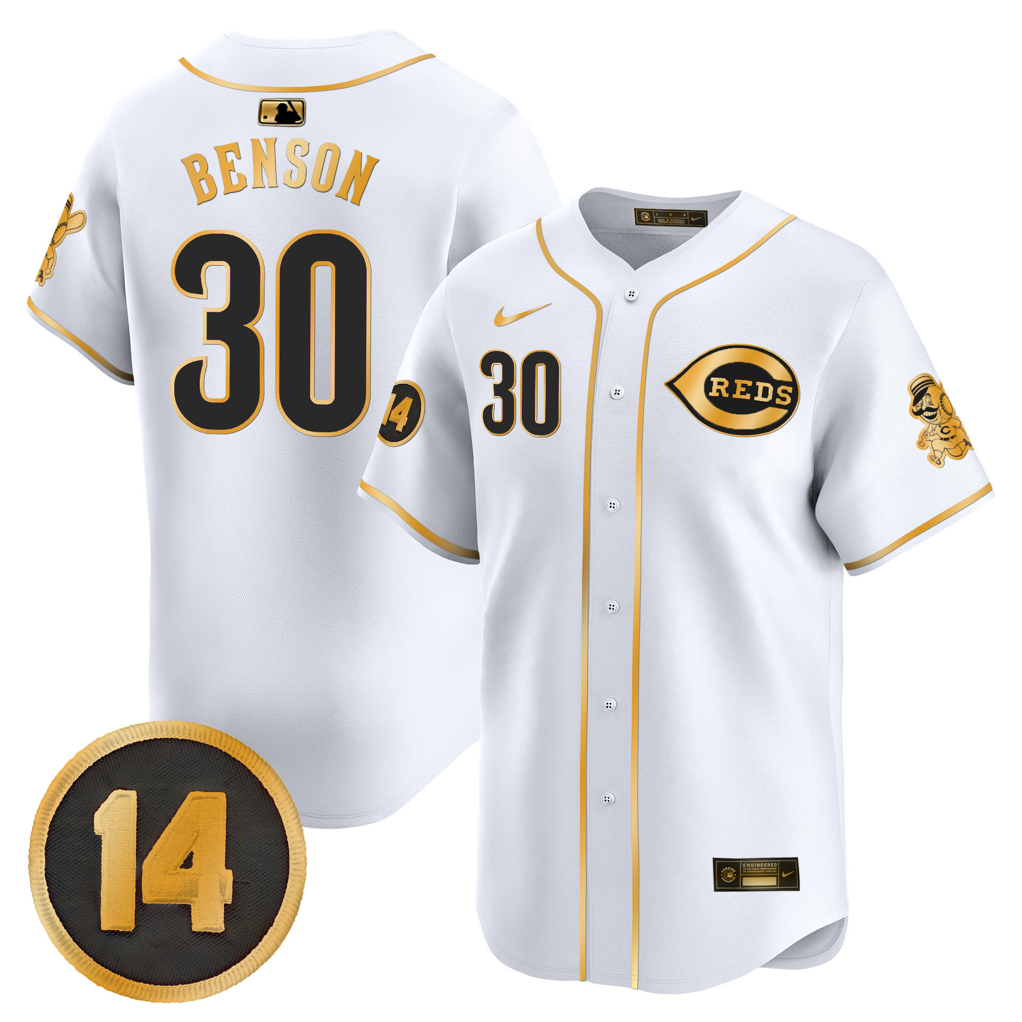 Men's Cincinnati Reds Pete Rose Patch Vapor Premier Limited Jersey - All Stitched - Image 39