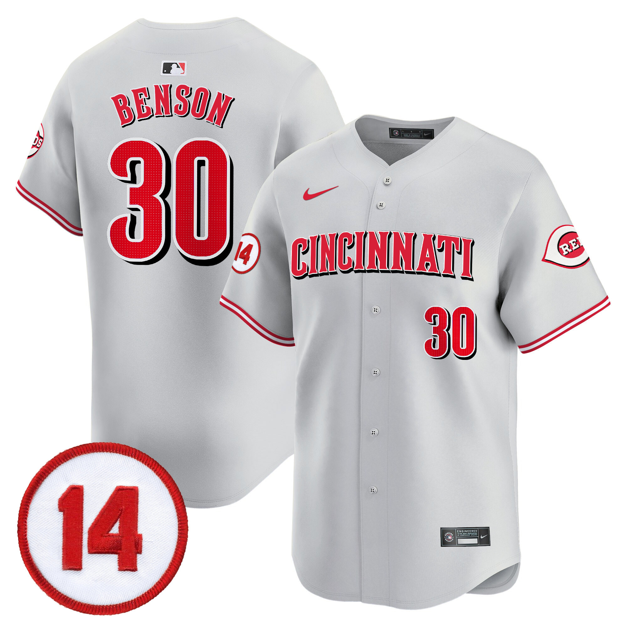 Men's Cincinnati Reds Pete Rose Patch Vapor Premier Limited Jersey - All Stitched - Image 23