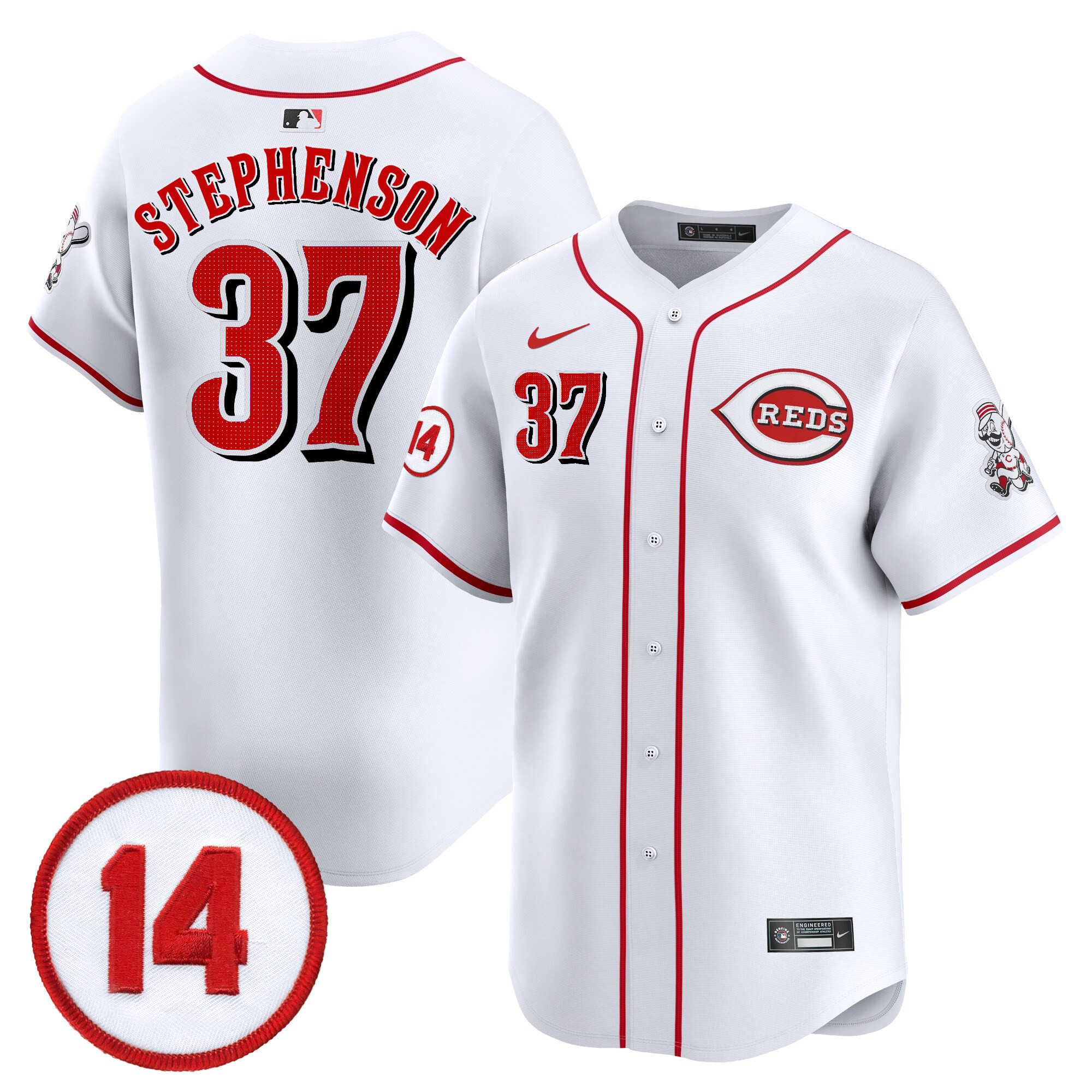 Men's Cincinnati Reds Pete Rose Patch Vapor Premier Limited Jersey - All Stitched - Image 5