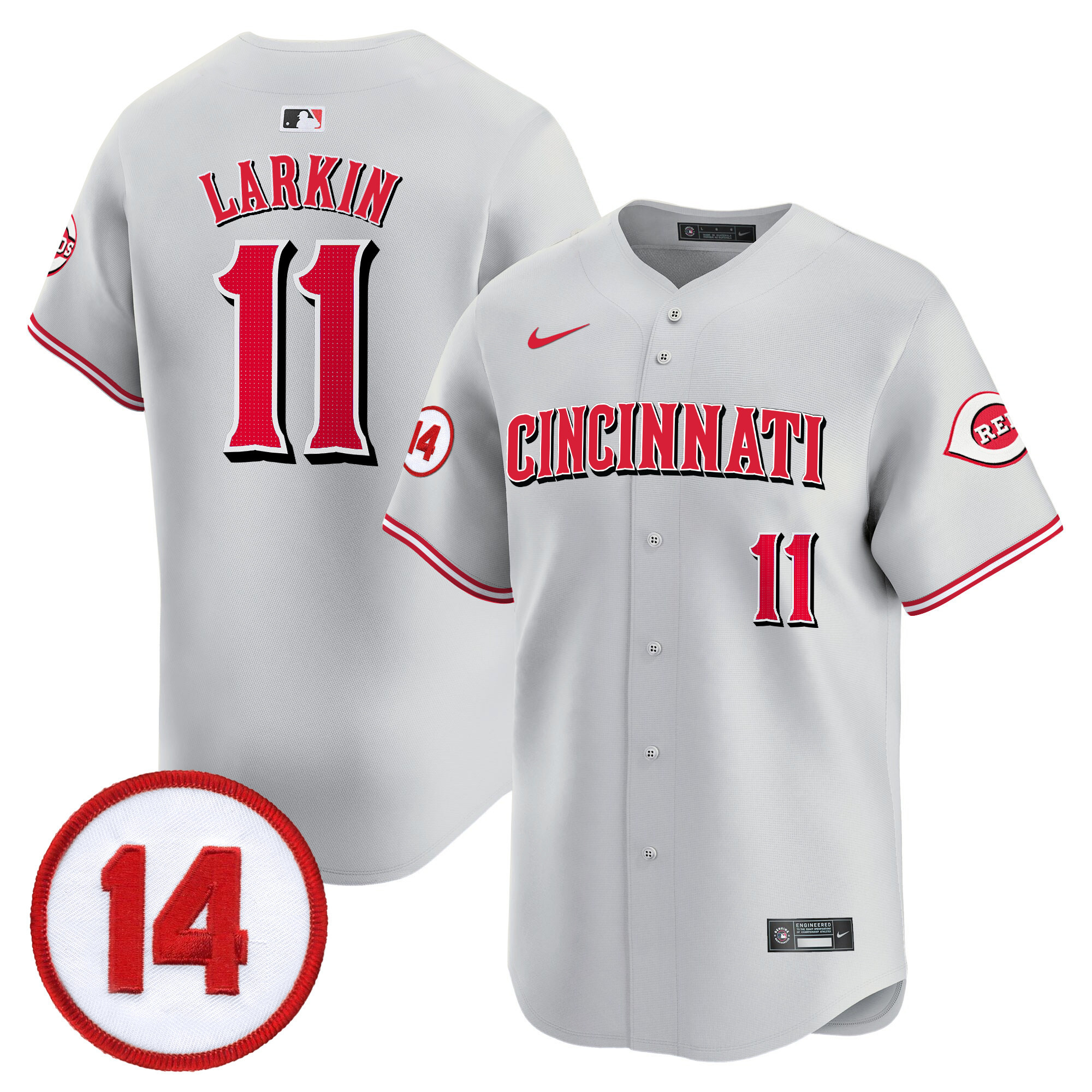 Men's Cincinnati Reds Pete Rose Patch Vapor Premier Limited Jersey - All Stitched - Image 22