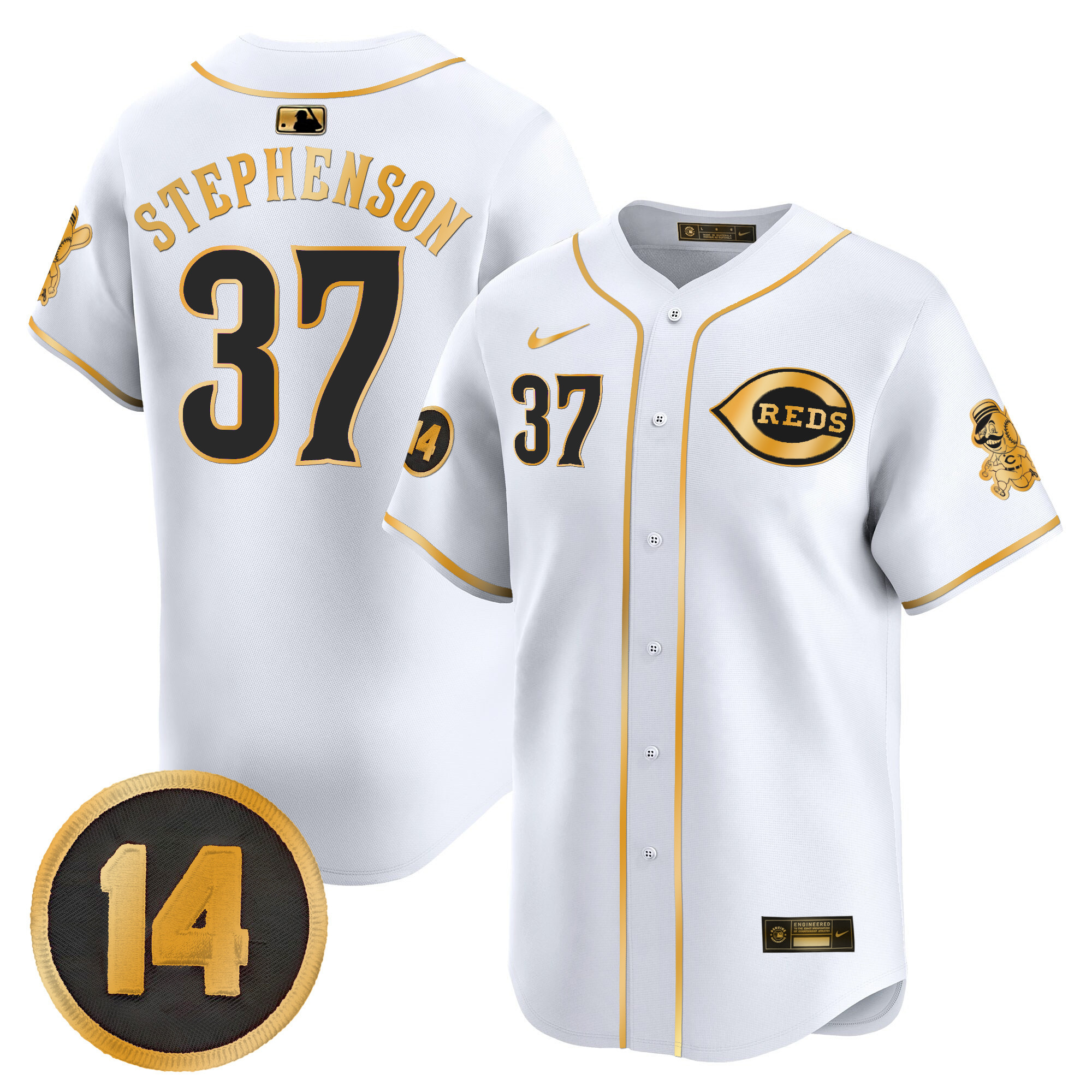 Men's Cincinnati Reds Pete Rose Patch Vapor Premier Limited Jersey - All Stitched - Image 37