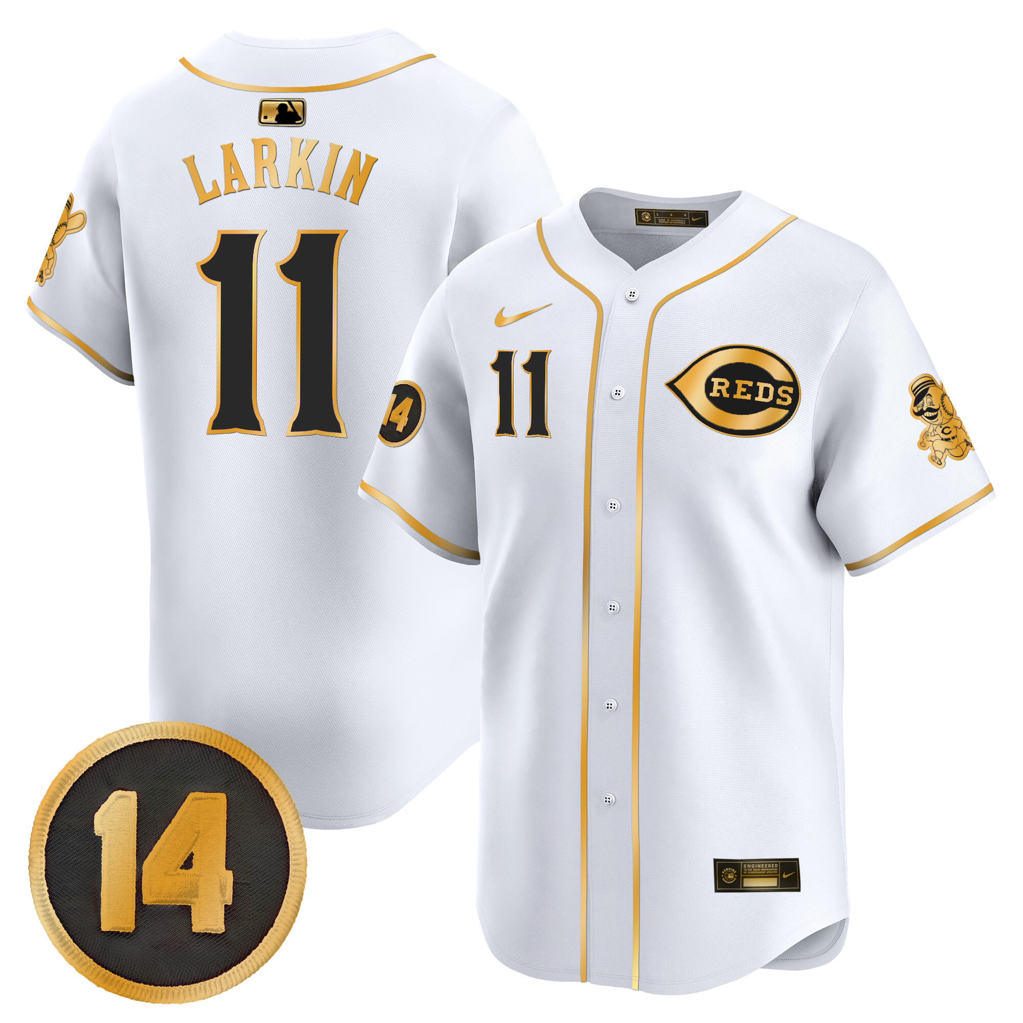 Men's Cincinnati Reds Pete Rose Patch Vapor Premier Limited Jersey - All Stitched - Image 38