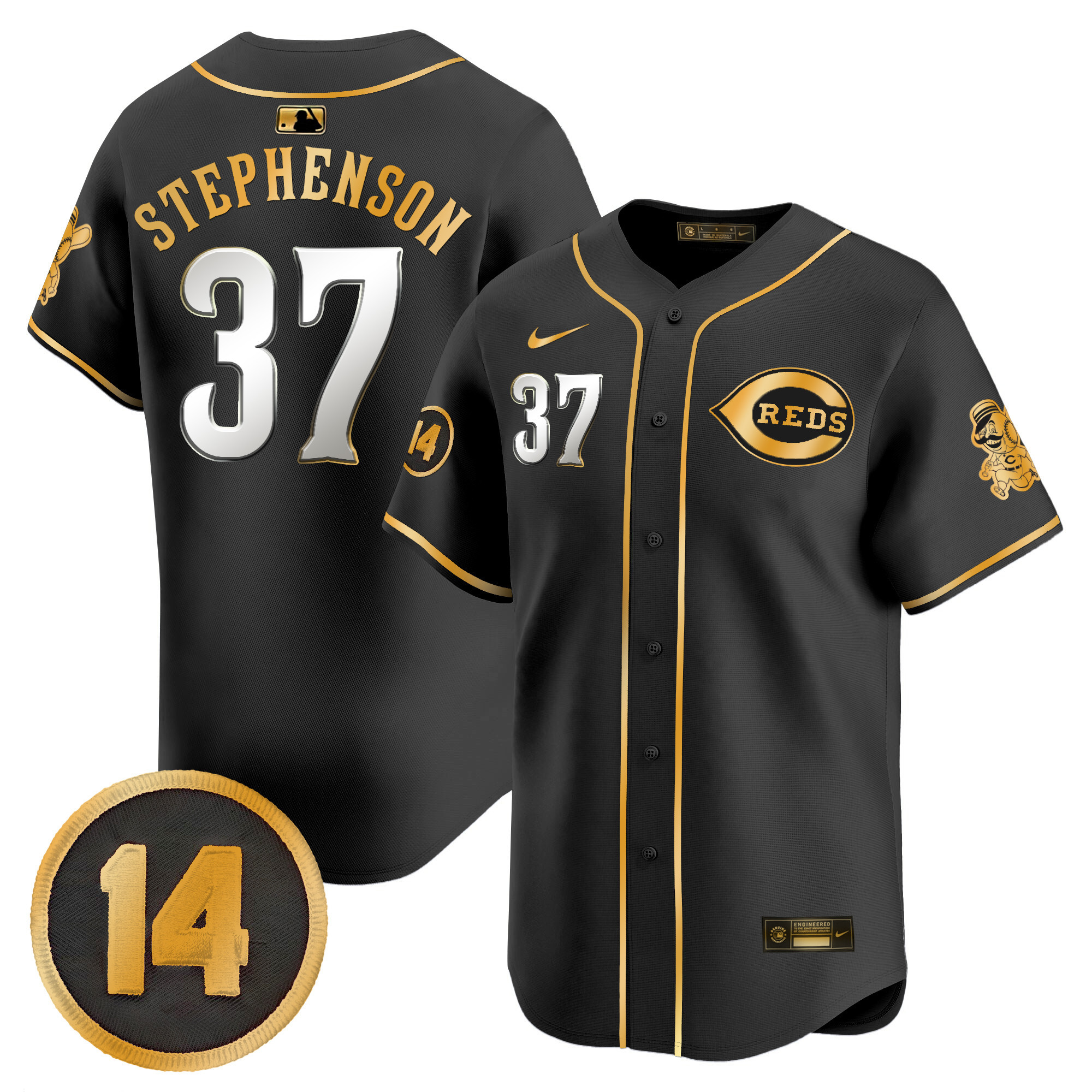 Men's Cincinnati Reds Pete Rose Patch Vapor Premier Limited Jersey - All Stitched - Image 29