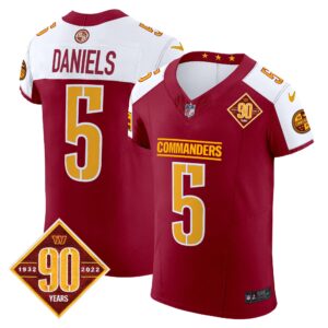 Men's Washington Commanders 90th Anniversary Patch Vapor Elite Jersey - All Stitched