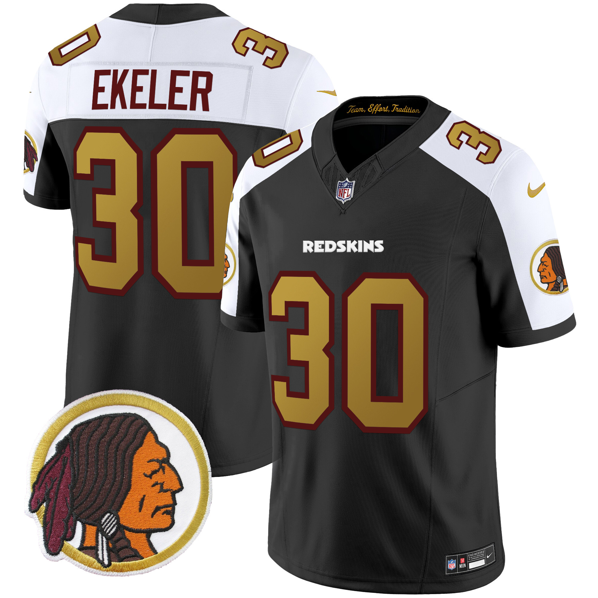 Men's Washington Redskins Throwback Vapor Limited Jersey - All Stitched - Image 11