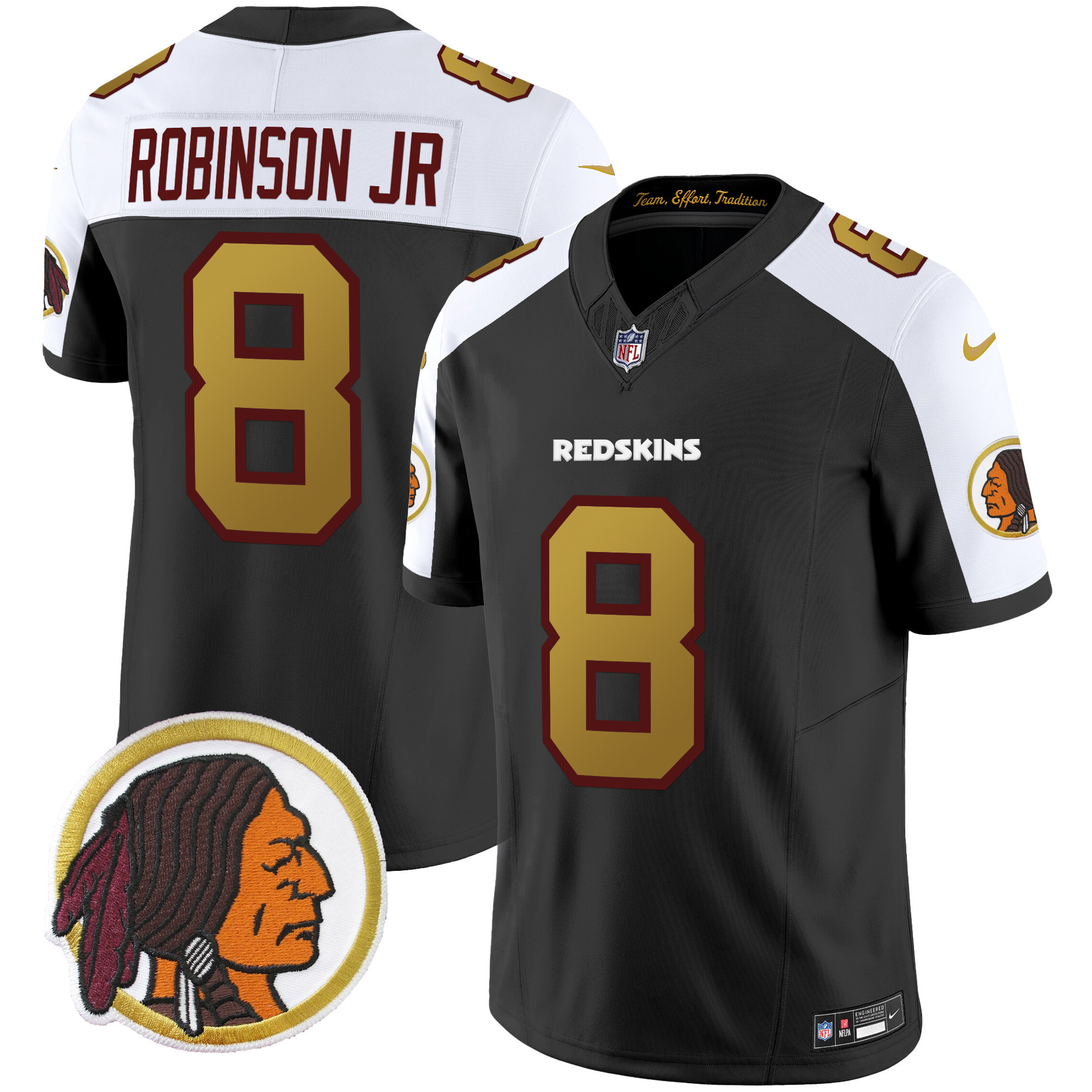 Men's Washington Redskins Throwback Vapor Limited Jersey - All Stitched - Image 10