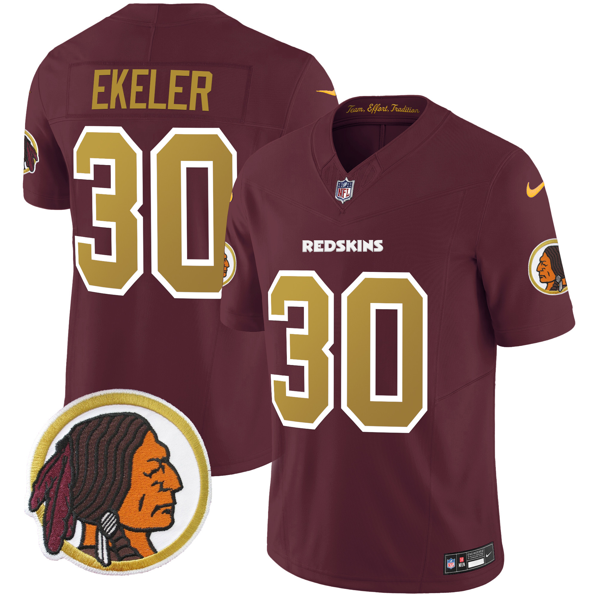 Men's Washington Redskins Throwback Vapor Limited Jersey - All Stitched - Image 27