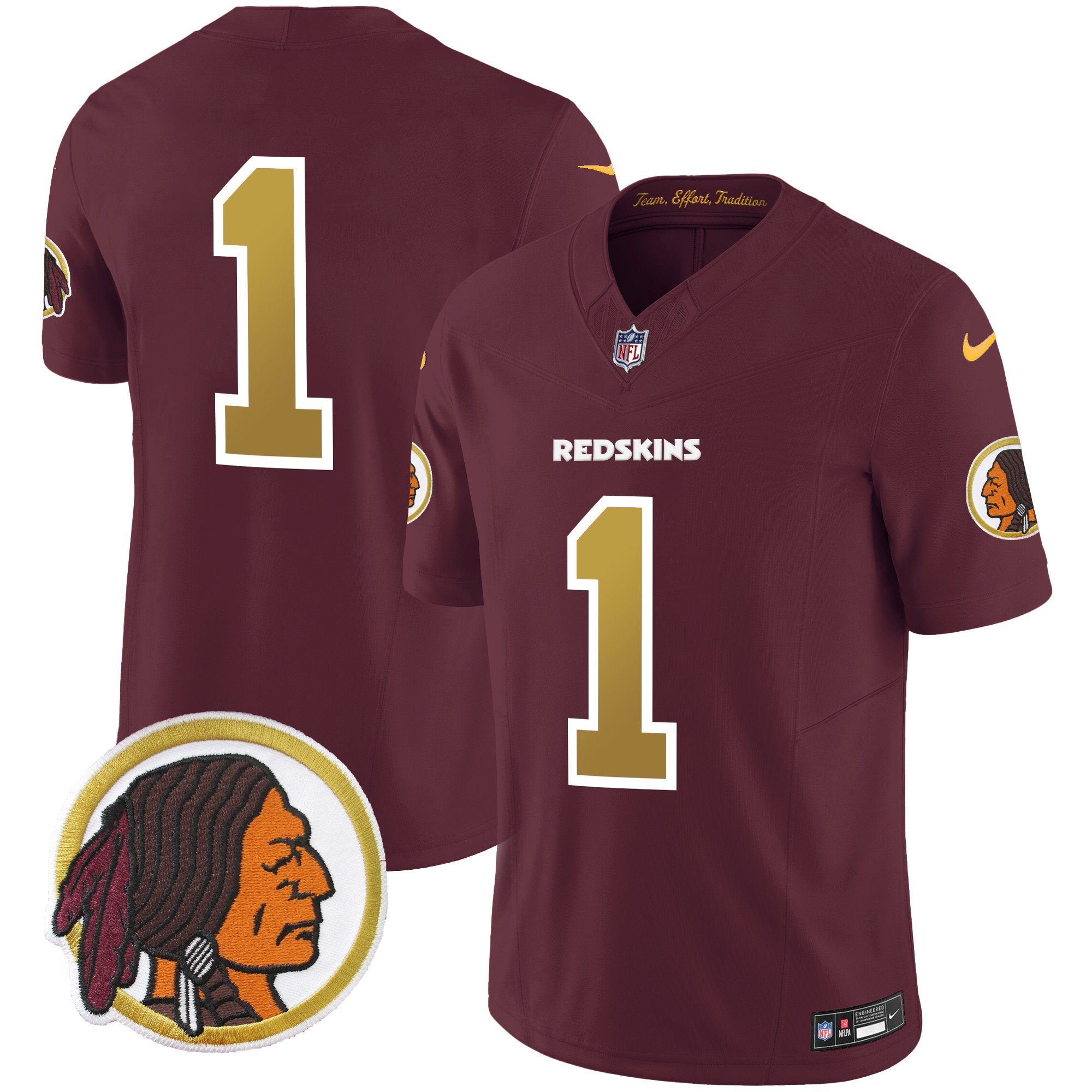 Men's Washington Redskins Throwback Vapor Limited Jersey - All Stitched - Image 32