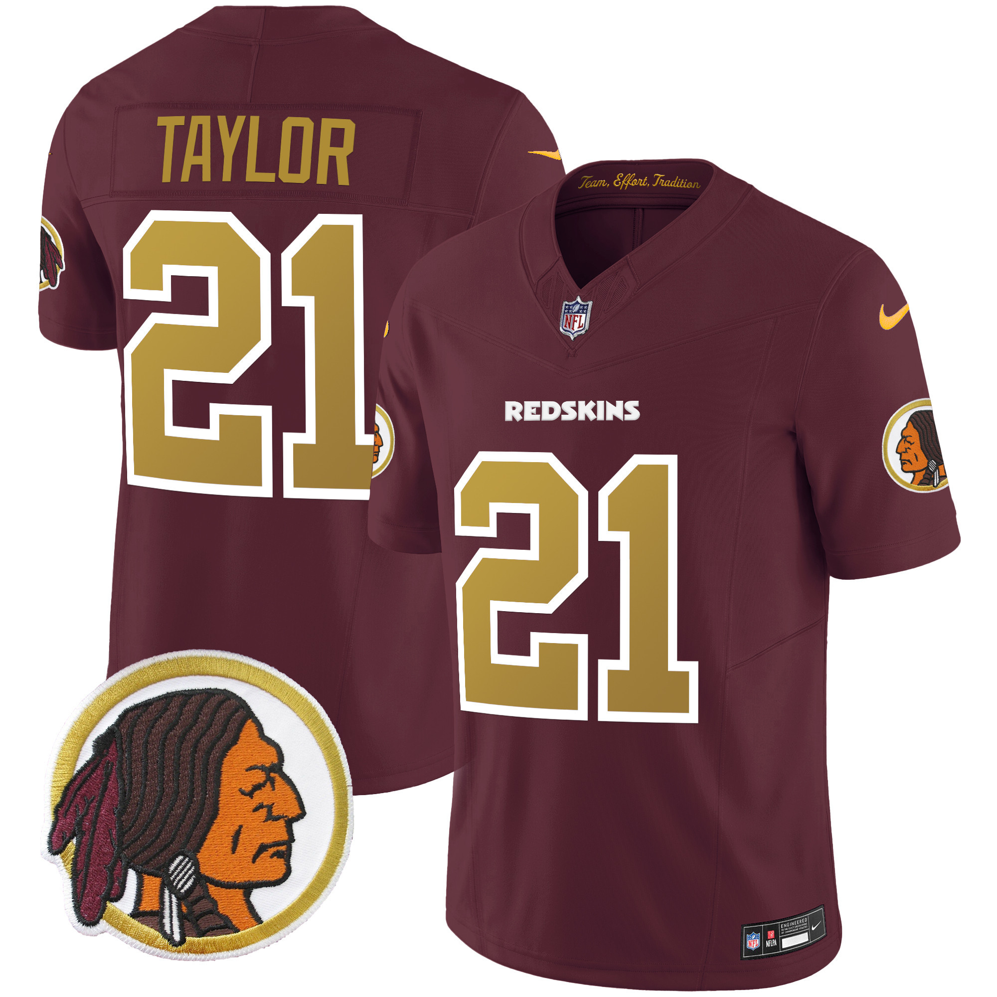 Men's Washington Redskins Throwback Vapor Limited Jersey - All Stitched - Image 30