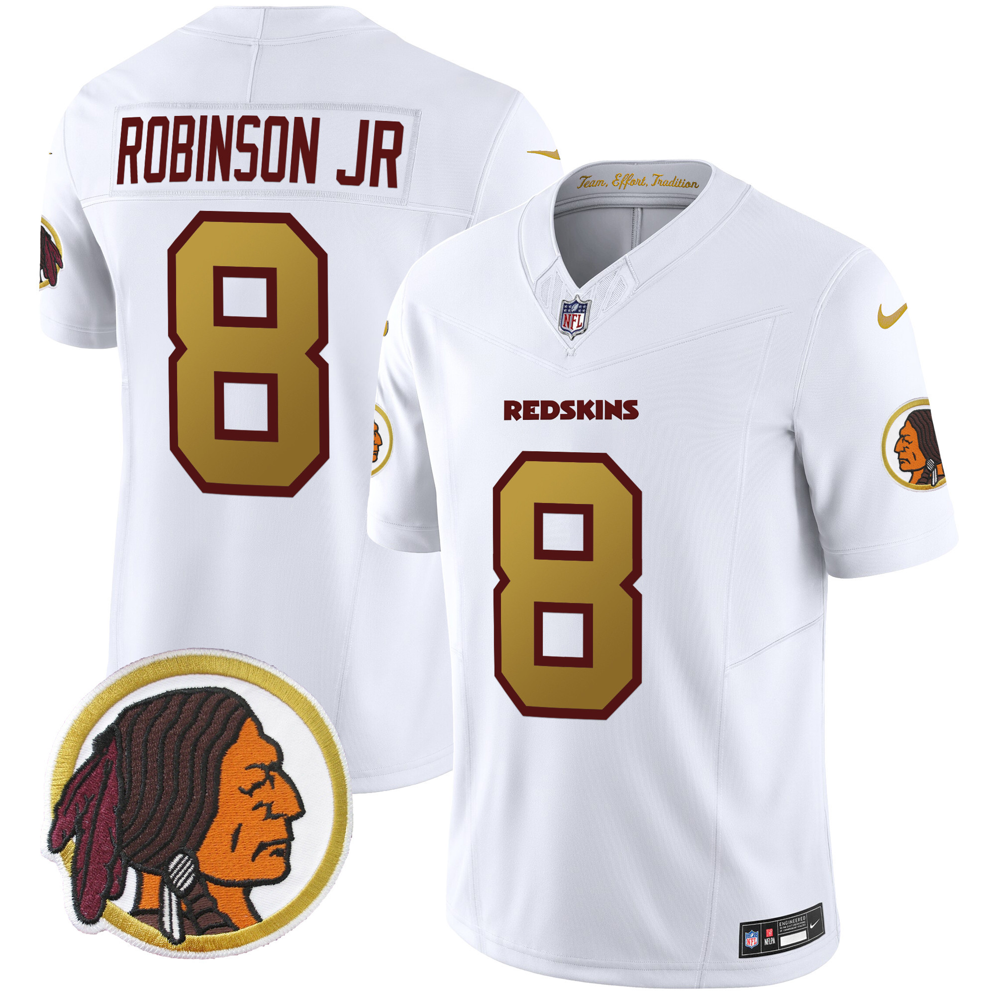 Men's Washington Redskins Throwback Vapor Limited Jersey - All Stitched - Image 34